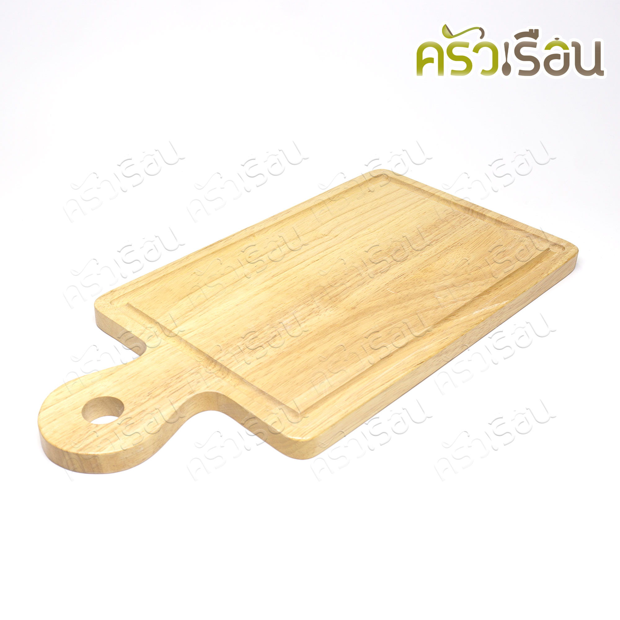 CMG เขียงไม้ สี่เหลี่ยม มีร่อง 8 x 16 นิ้ว หนา 1.7 ซม. ถาดเสิร์ฟ