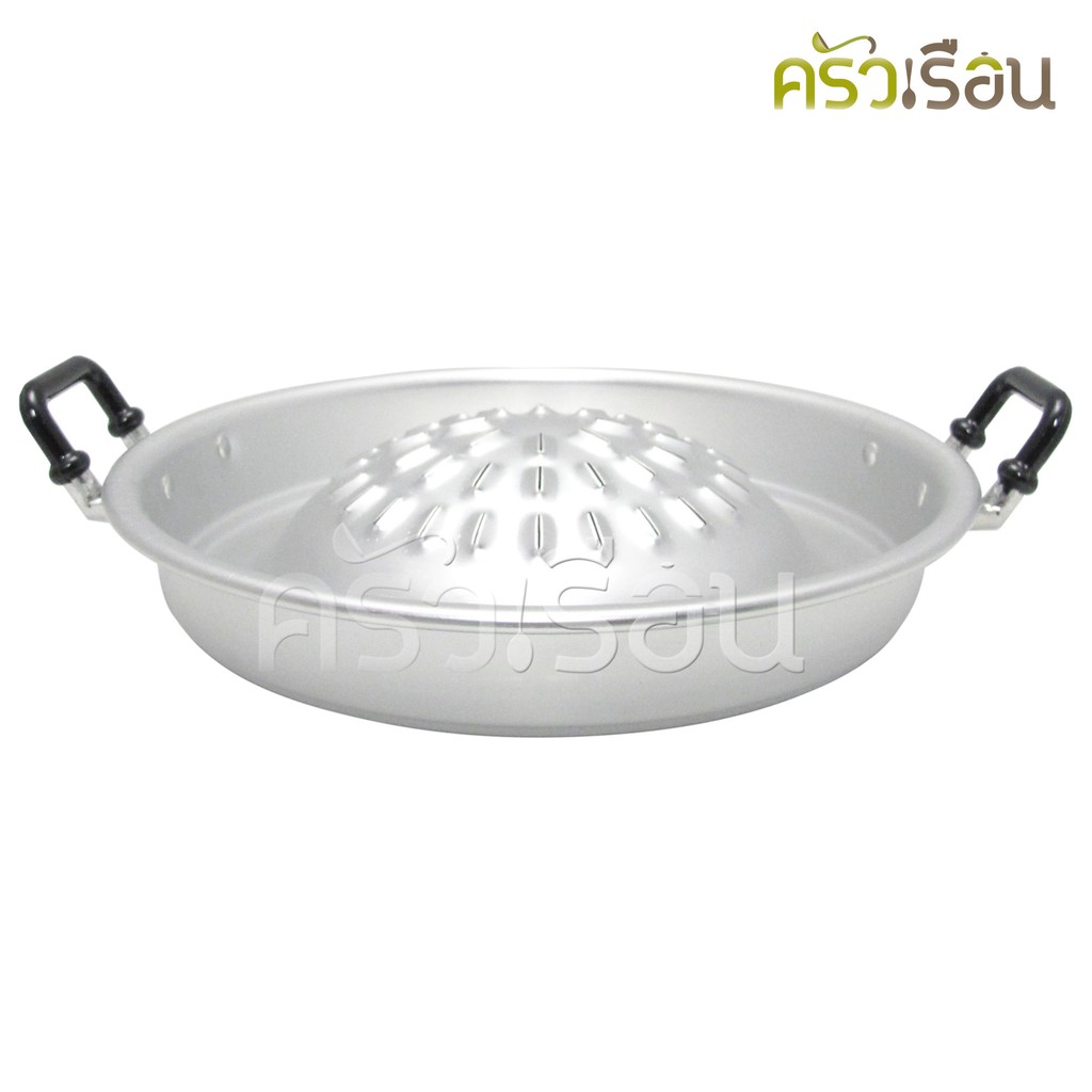 ชุดหมูกระทะ กระทะย่าง หูเล็กหนา 30 ซม. + เตาแฉก 30 ซม. ชุดเตาย่างเกาหลีอลูมิเนียมแฉก เตาย่าง กระทะย่าง หมูกระทะ