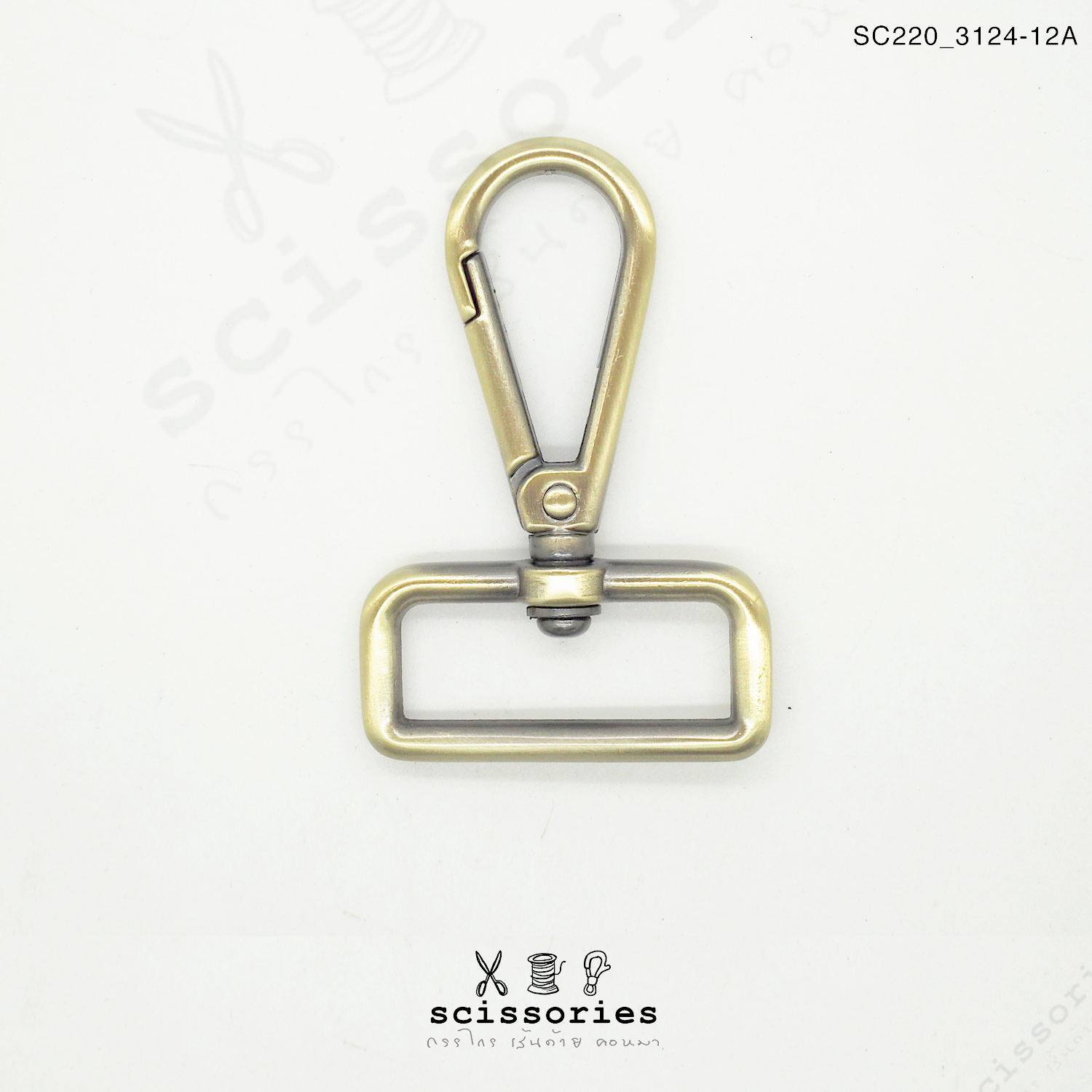 ตัวเกี่ยว 1.2 นิ้ว สีเหลืองปัด 2ตัว