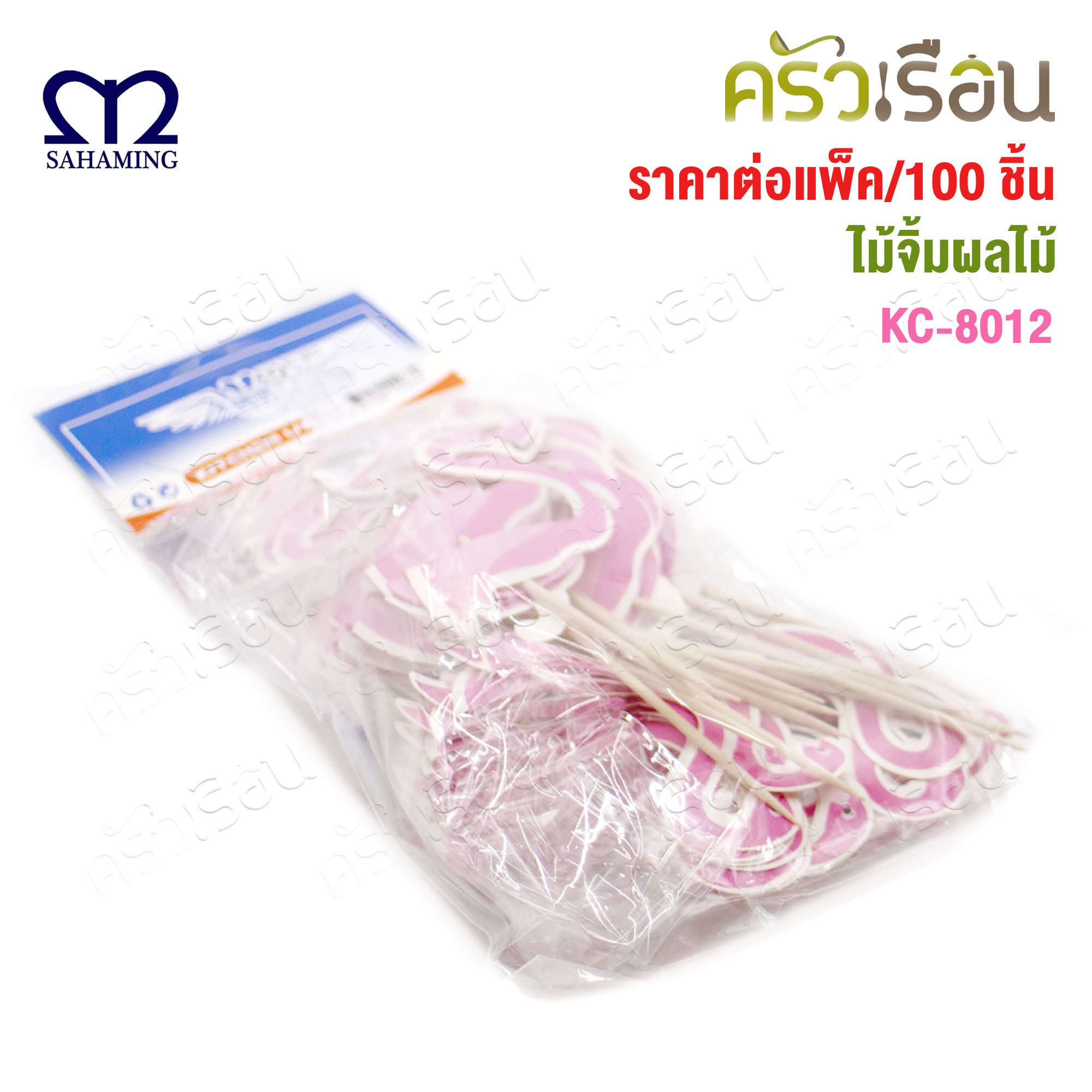 M WLEE Fruit Picks 100 pieces, pineapple shape, flamingo [Price per pack]