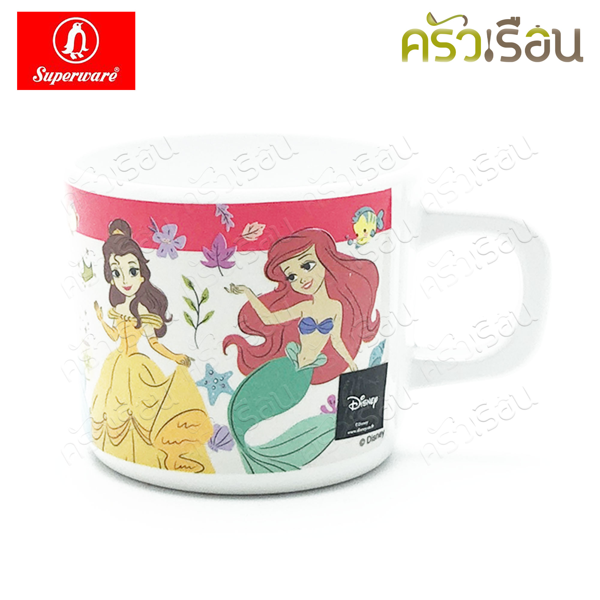 Superware ลาย Heart of Princess เจ้าหญิง Disney [ ราคาต่อชิ้น ] จาน หรือ ชาม หรือ ช้อนส้อม หรือ แก้วน้ำ เมลามีน