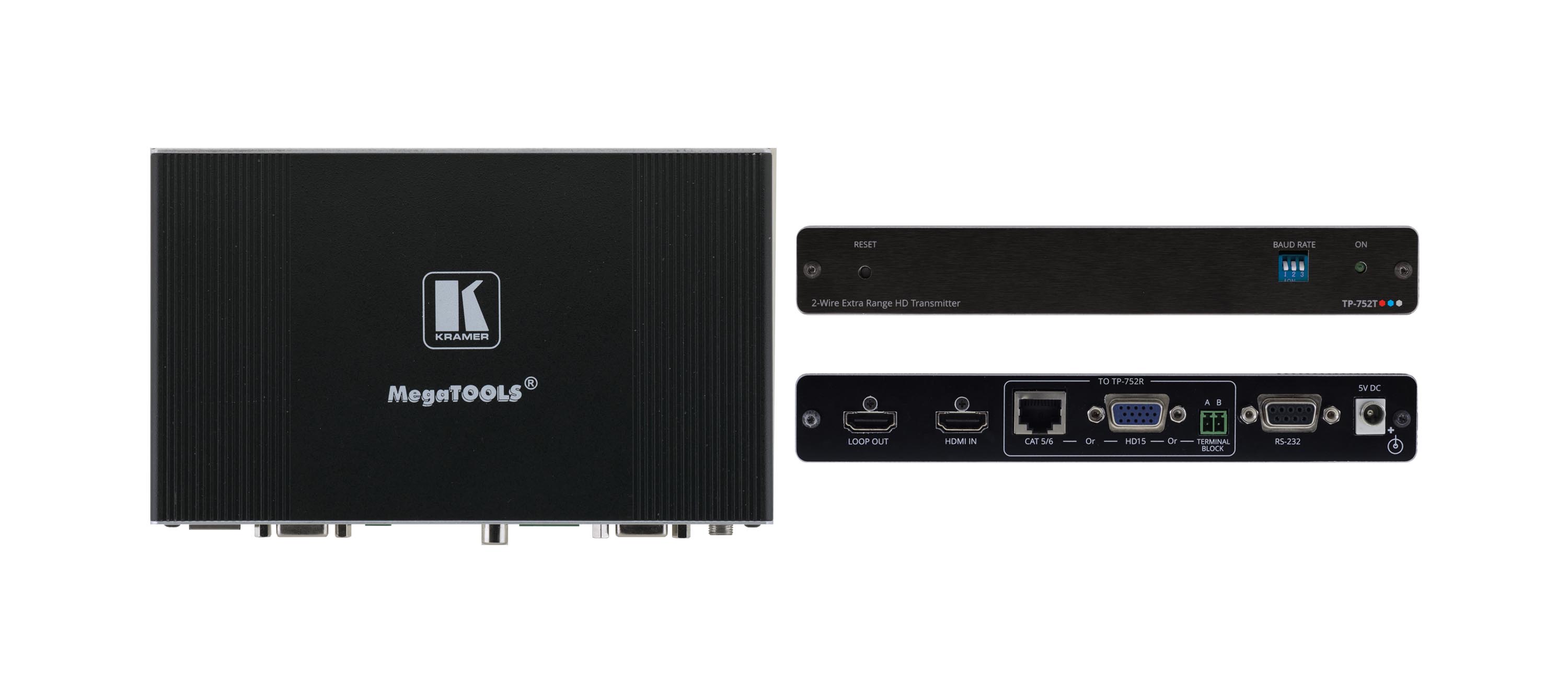 Kramer TP-752T HDMI Ultra–Reach Transmitter with RS–232 & Loop, over Any 2–Wire Cable (575)