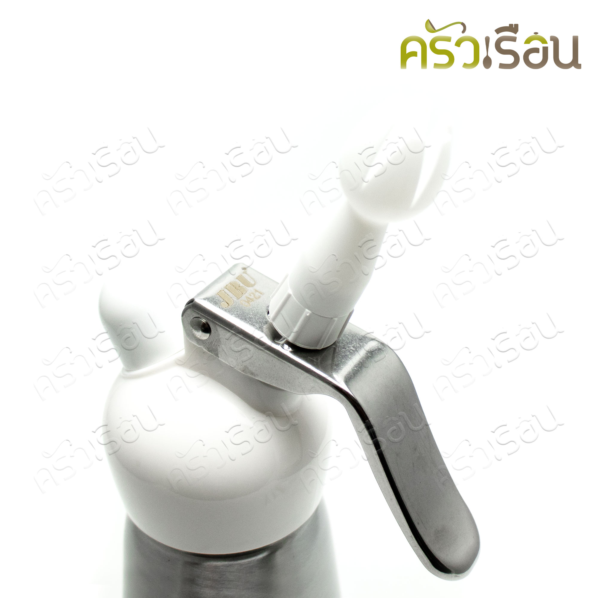 JBU ขวดวิปปิ้งครีม หัวพลาสติก 0.5 ลิตร แถมฟรีแก๊สวิปปิ้งครีม N2O 3 กล่อง โรงงานเดียวกับ MOSA ขวดอลูมิเนียม หัวพลาสติก