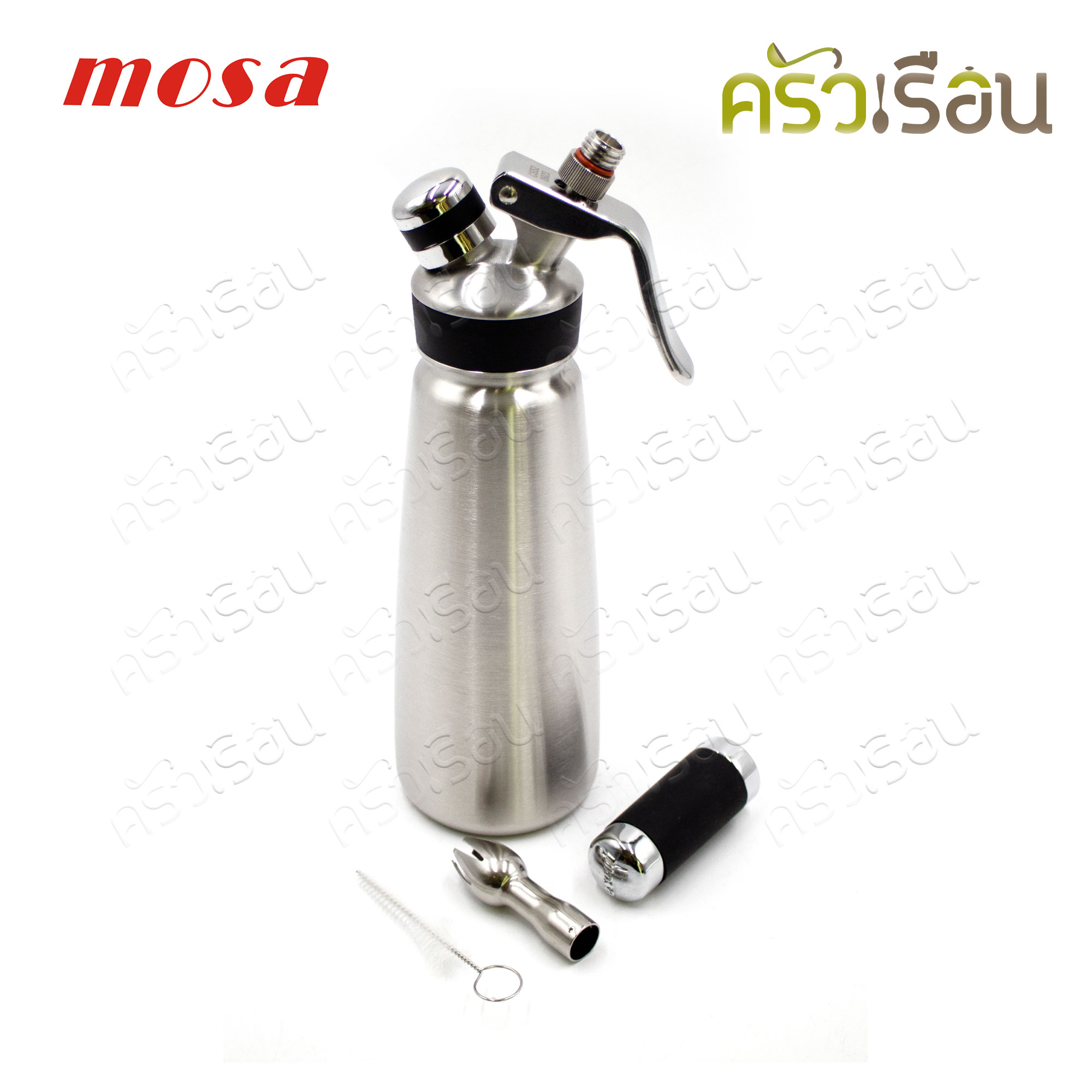 MOSA ขวดวิปครีม สเตเลส 1.0 ลิตร กระบอกวิป ขวดทำวิปปิ้งครีม โมซ่า Cream Whipper