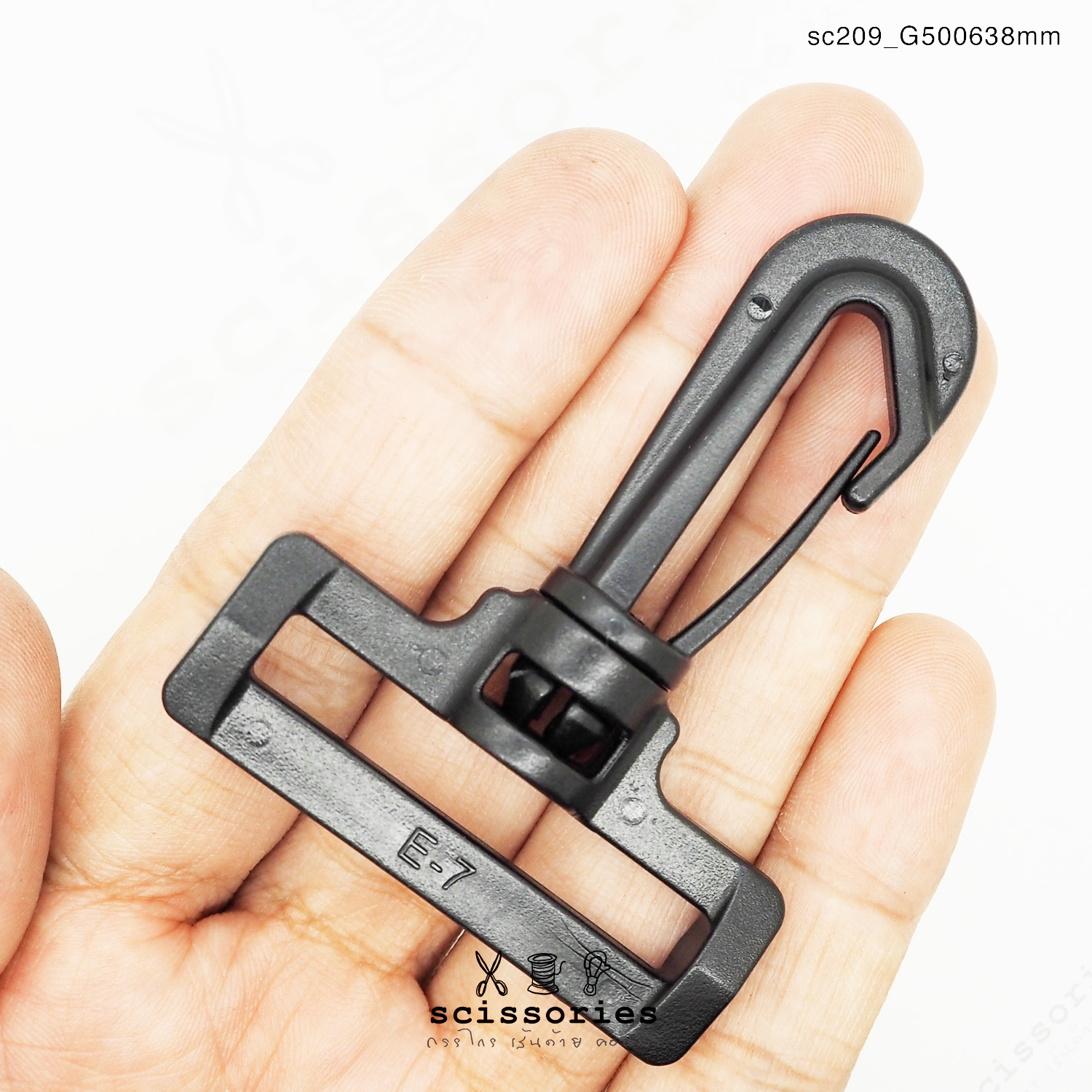 ตัวเกี่ยว 38mm พลาสติกสีดำ 10 ตัว