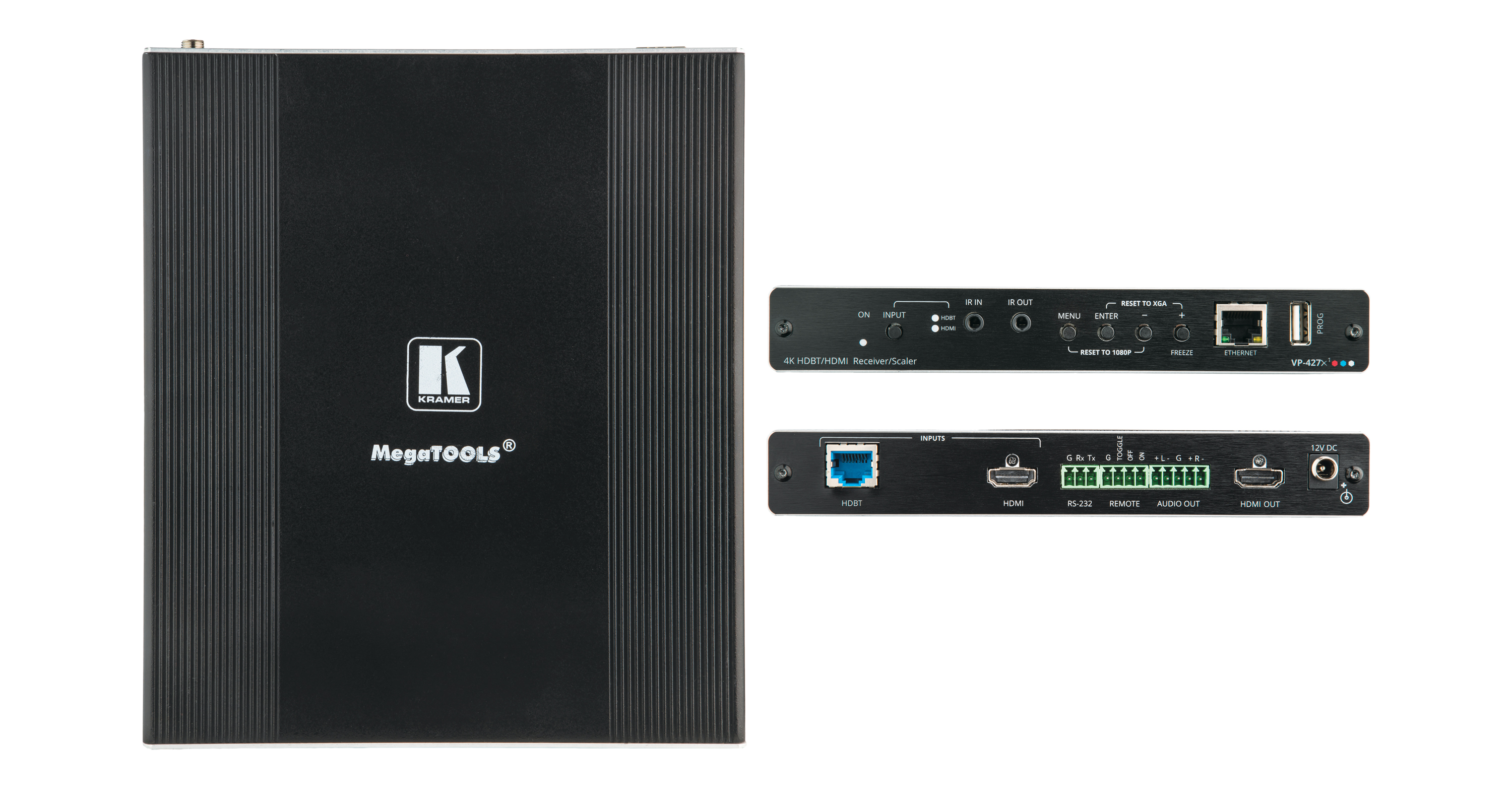 Kramer VP-427X1 2x1 4K Auto–Switcher/Scaler Receiver over Extended–Reach HDBaseT
