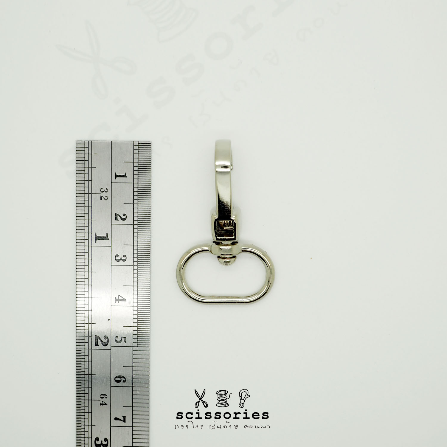 คอหมา6หุน 0.75"สีเงิน/2ตัว