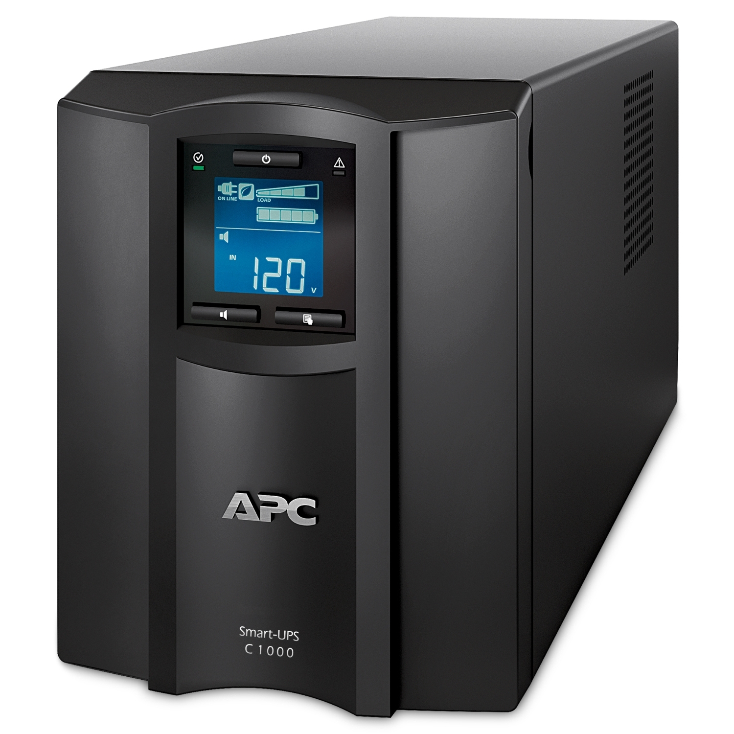 APC Smart-UPS C, Line Interactive, 1000VA, Tower, 230V, 8x IEC C13 outlets, SmartConnect port, USB and Serial communication, AVR, Graphic LCD SMC1000IC