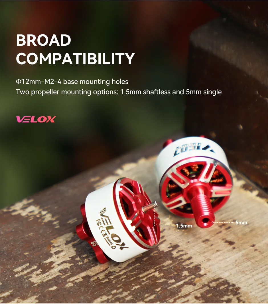 [15-1] 4ลูกต่อชุด TMOTOR V1507 3-4 Inch FPV Brushless Motor | High Thrust, Cooler, Dual Voltage อุปกรณ์โดรน Drone