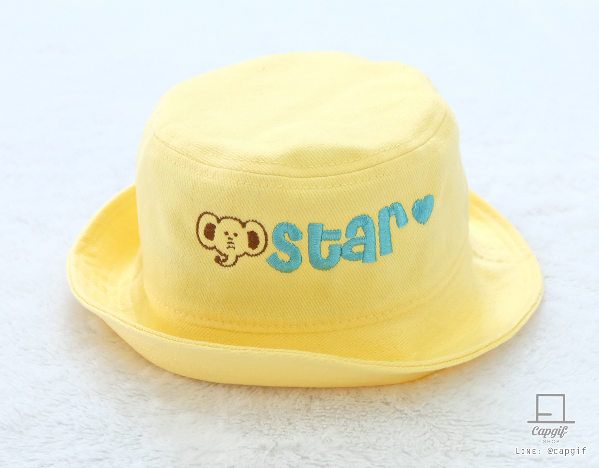 หมวกบักเก็ตเด็กปักชื่อ (Bucket hat)