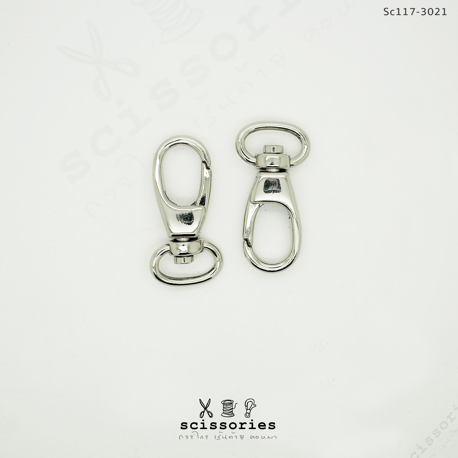 คอหมาเกี่ยว 1.2 cm สีเงิน /2 ตัว