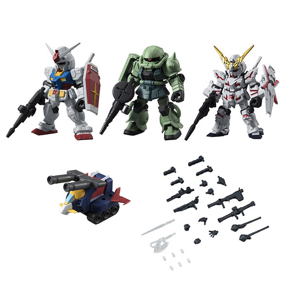 BANDAI (ครบ Set 5 ลูก) Gashapon Gundam Mobile Suit Ensemble 01 4549660109099 (Gashapon)