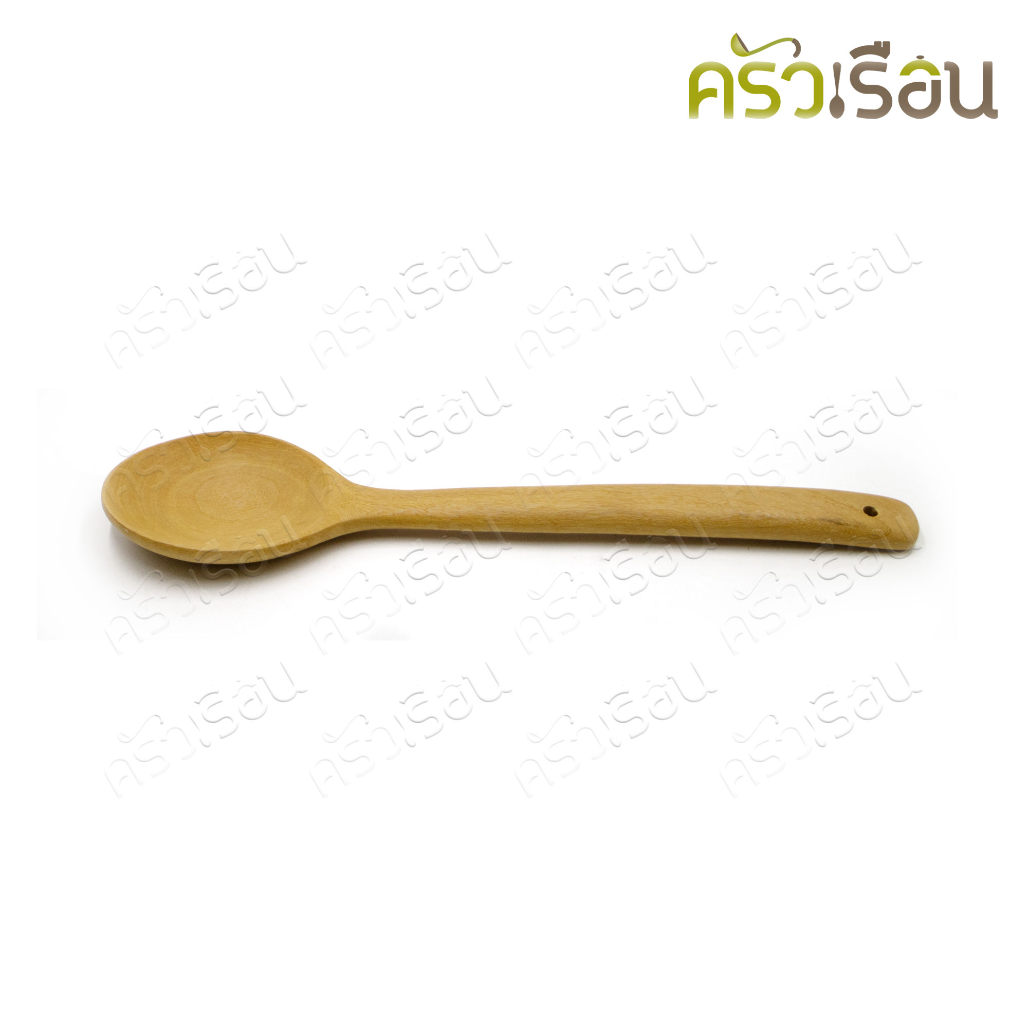 CPK wooden ladle, round face, length 30 x 7 cm.