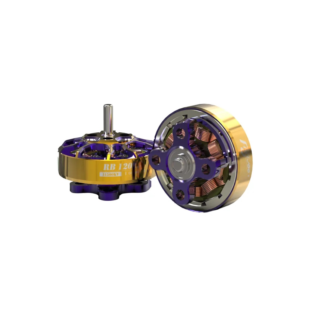[12-1] 4ลูกต่อชุด flywoo Flywoo ROBO 1202.5 11500kv FPV Motor Gold/Purple (New Version)