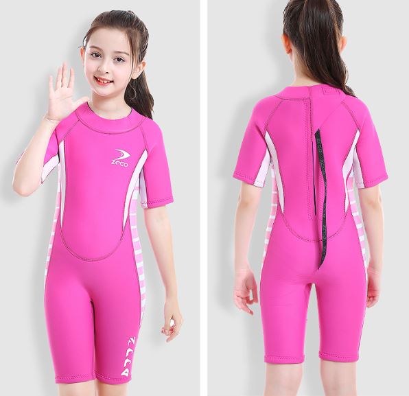 ชุดว่ายน้ำเด็กป้องกันหนาว ควบคุมอุณหภูมิขณะว่ายน้ำ ป้องกันรังสี UV เป็นชุด wetsuit เหมาะกับการใส่ว่ายน้ำหรือดำน้ำ
