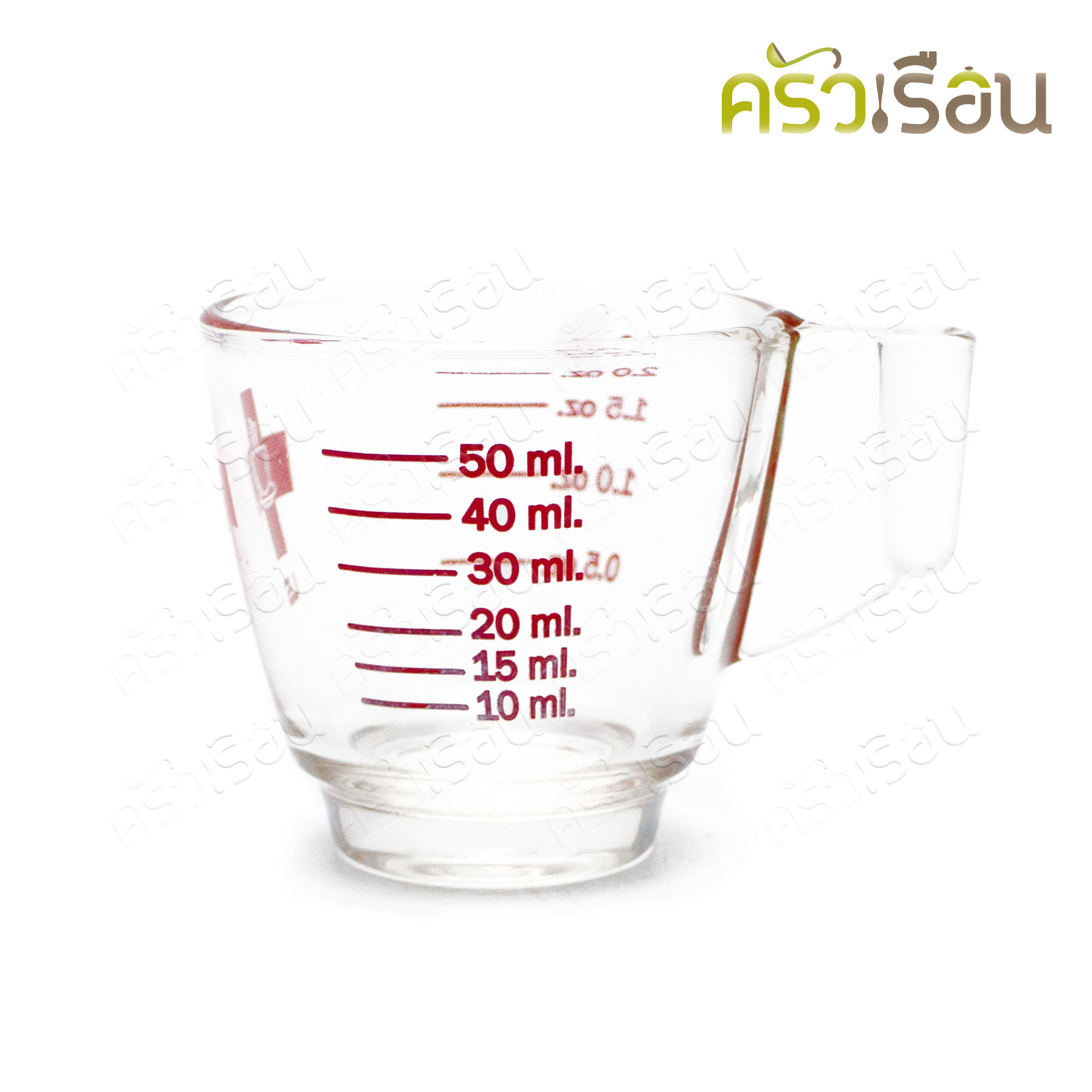 US แก้วตวง แก้วหู ใบเล็ก พิมพ์สเกล ขนาด 50 ml 5.5 x 5.6 ซม. mc-102