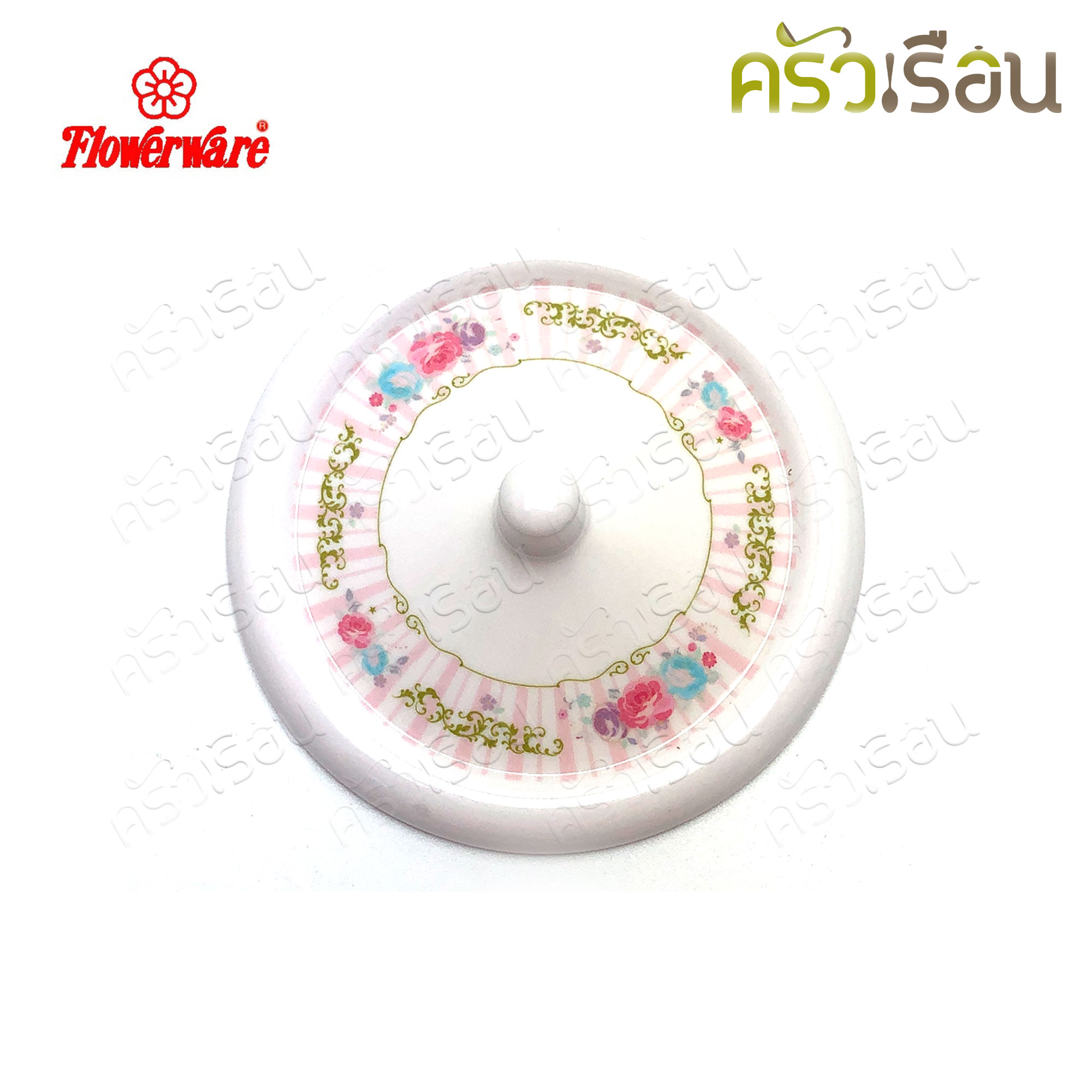 Flowerware [ราคาต่อใบ] ฝาครอบแก้ว ลายดอกไม้ ขนาด 3.5 นิ้ว L327-3.5 ฝาครอบถ้วยน้ำ ฝา แก้วน้ำ ฝาแก้วน้ำ ฝาถ้วยน้ำ ลายดอกไม้