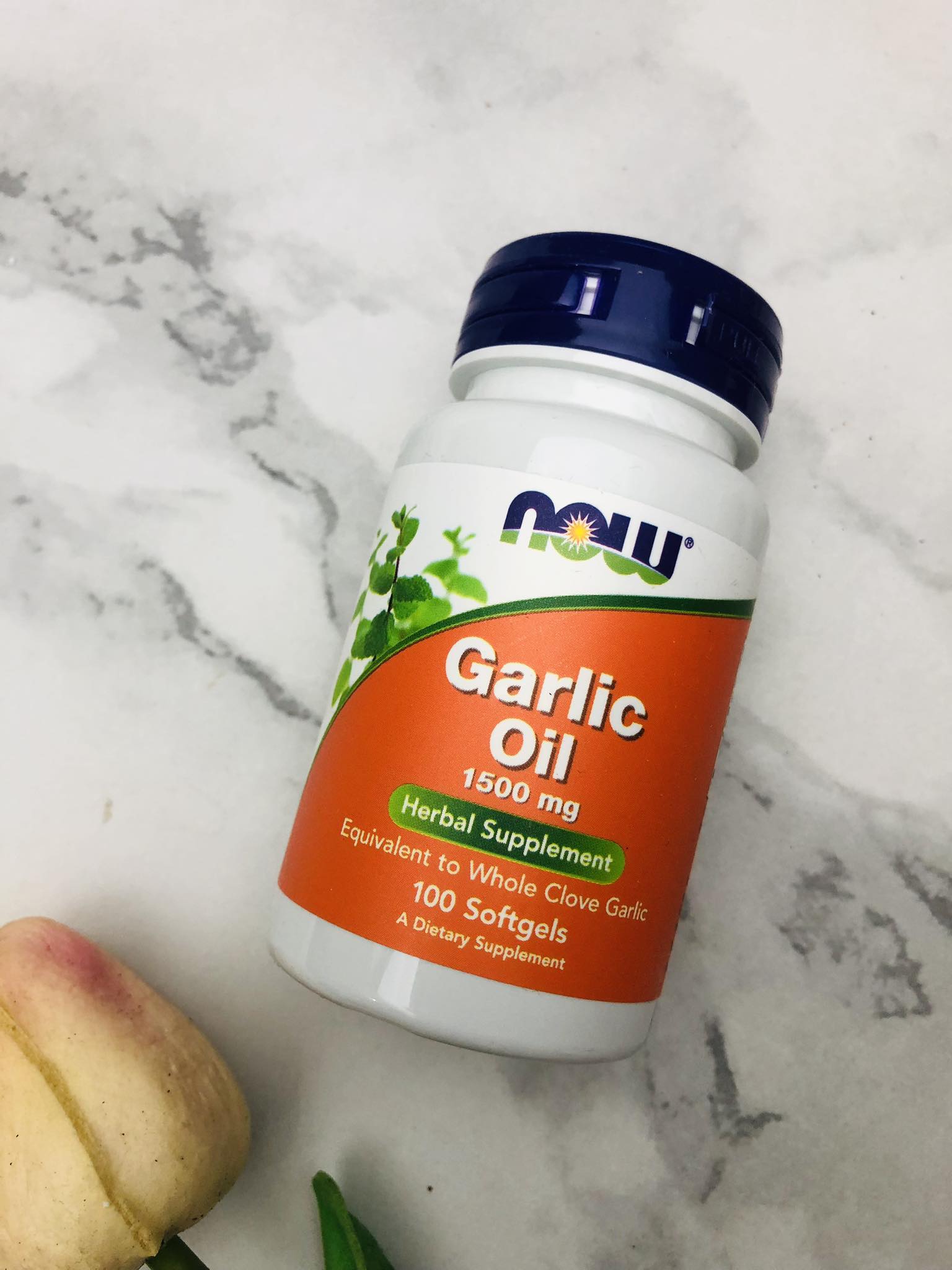 Now foods garlic oil 1500 mg. 100 softgels