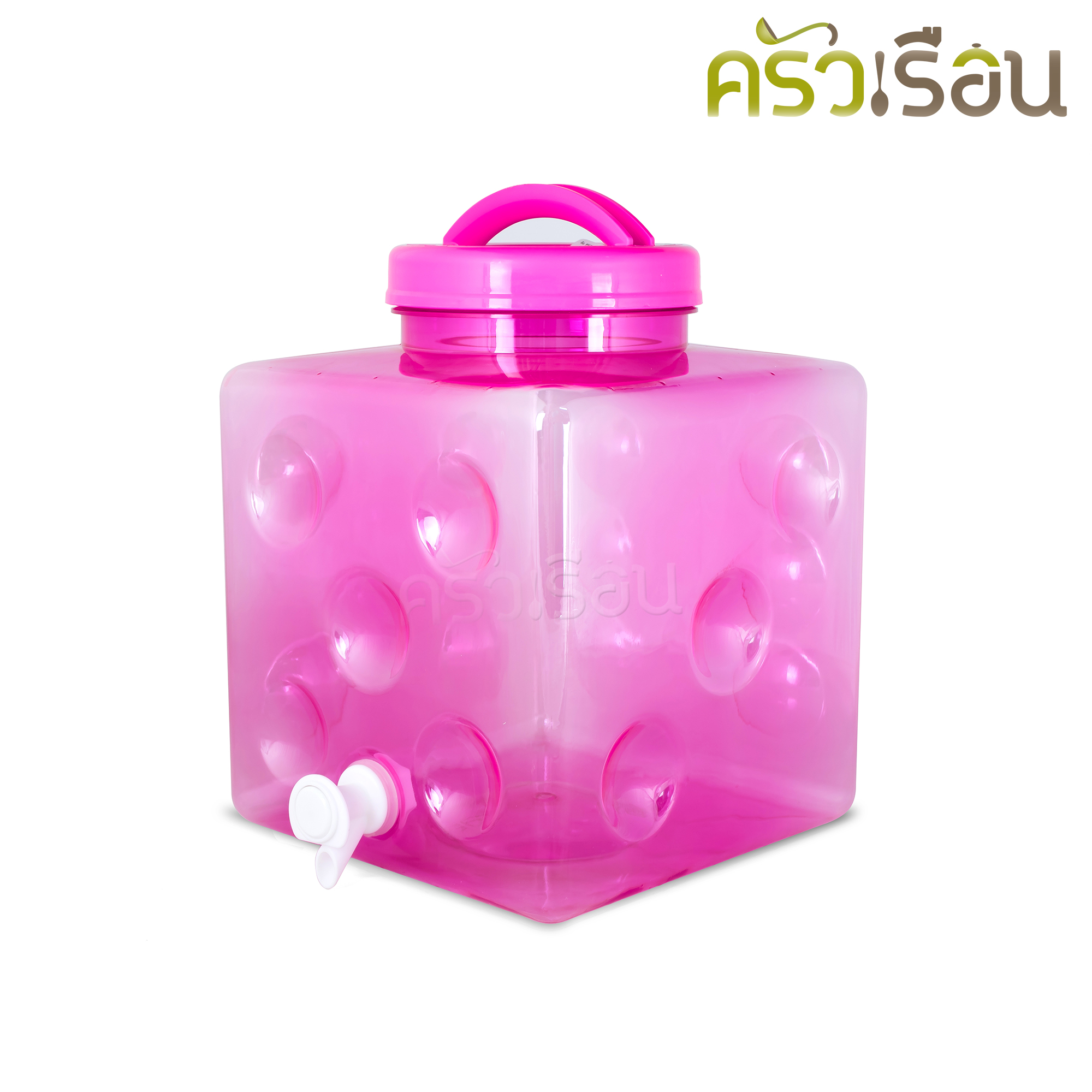 SRP ถังน้ำดื่ม พลาสติก PET ทรงเต๋า ชนิดใส 10 ลิตร เกรด A รุ่นมีก๊อก