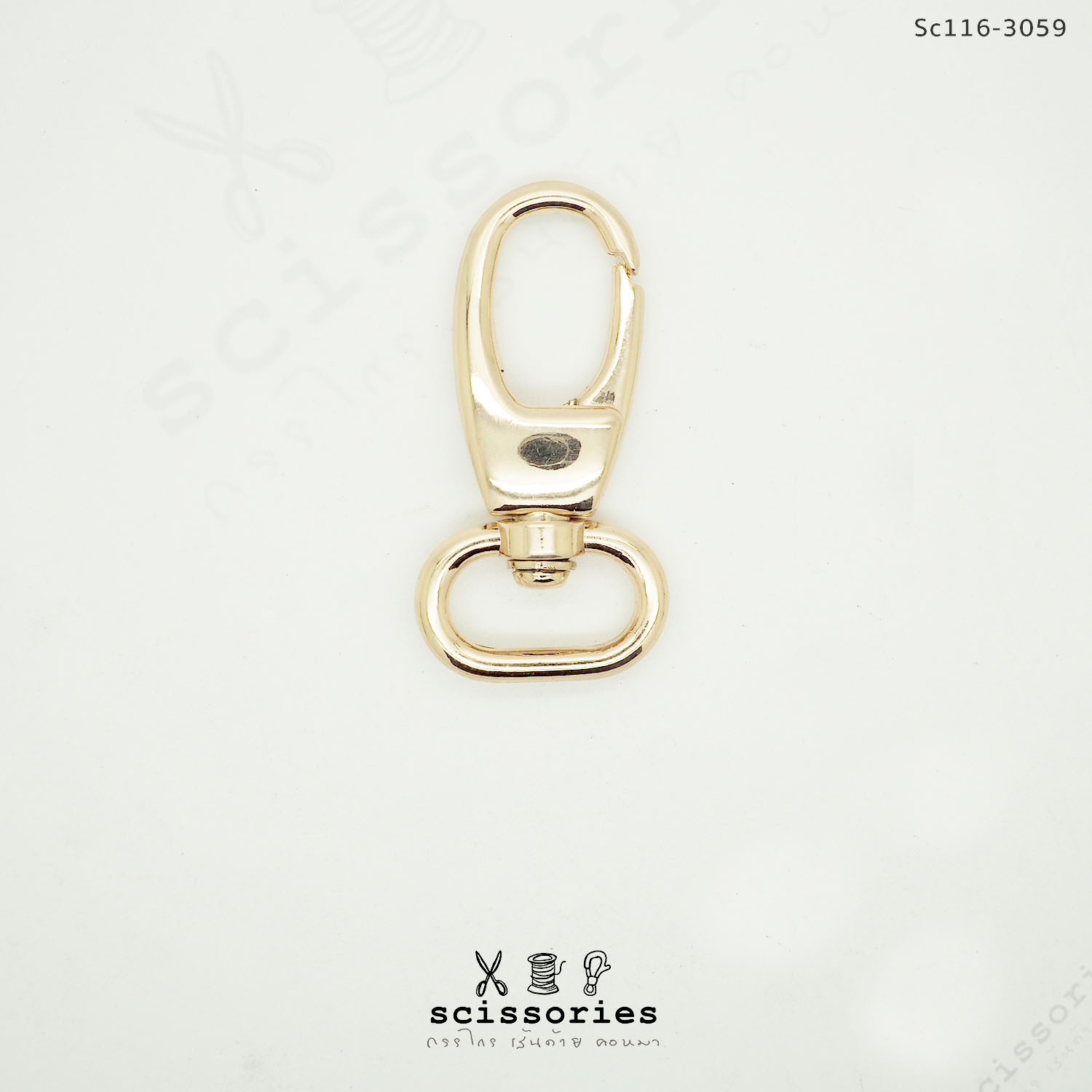 คอหมาเกี่ยว 2 cm สีทอง/2 ตัว ทรงก้ามปู