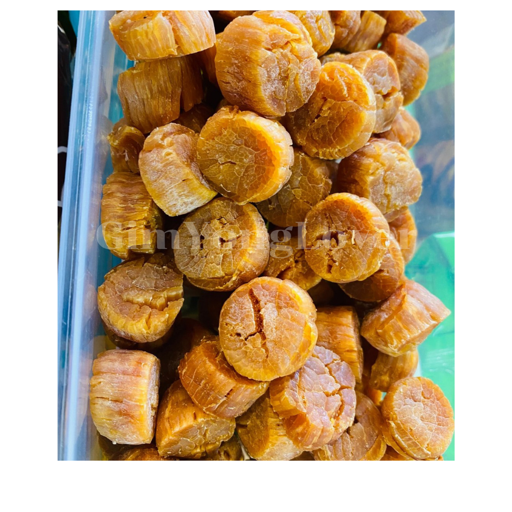 กังป๋วย หรือ หอยเชลล์อบแห้ง ของญี่ปุ่น เกรดA ไซต์เหรียญบาท แพ็คถุงละ 1 กิโล