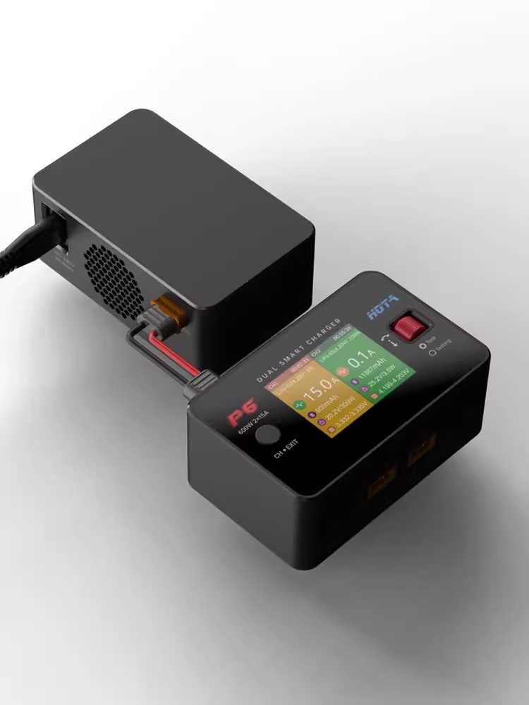 เครื่องชาร์จ HOTA P6 DC600W 15AX2 DC Dual ช่อง Smart Charger Discharger T240 AC100-240V USB-C