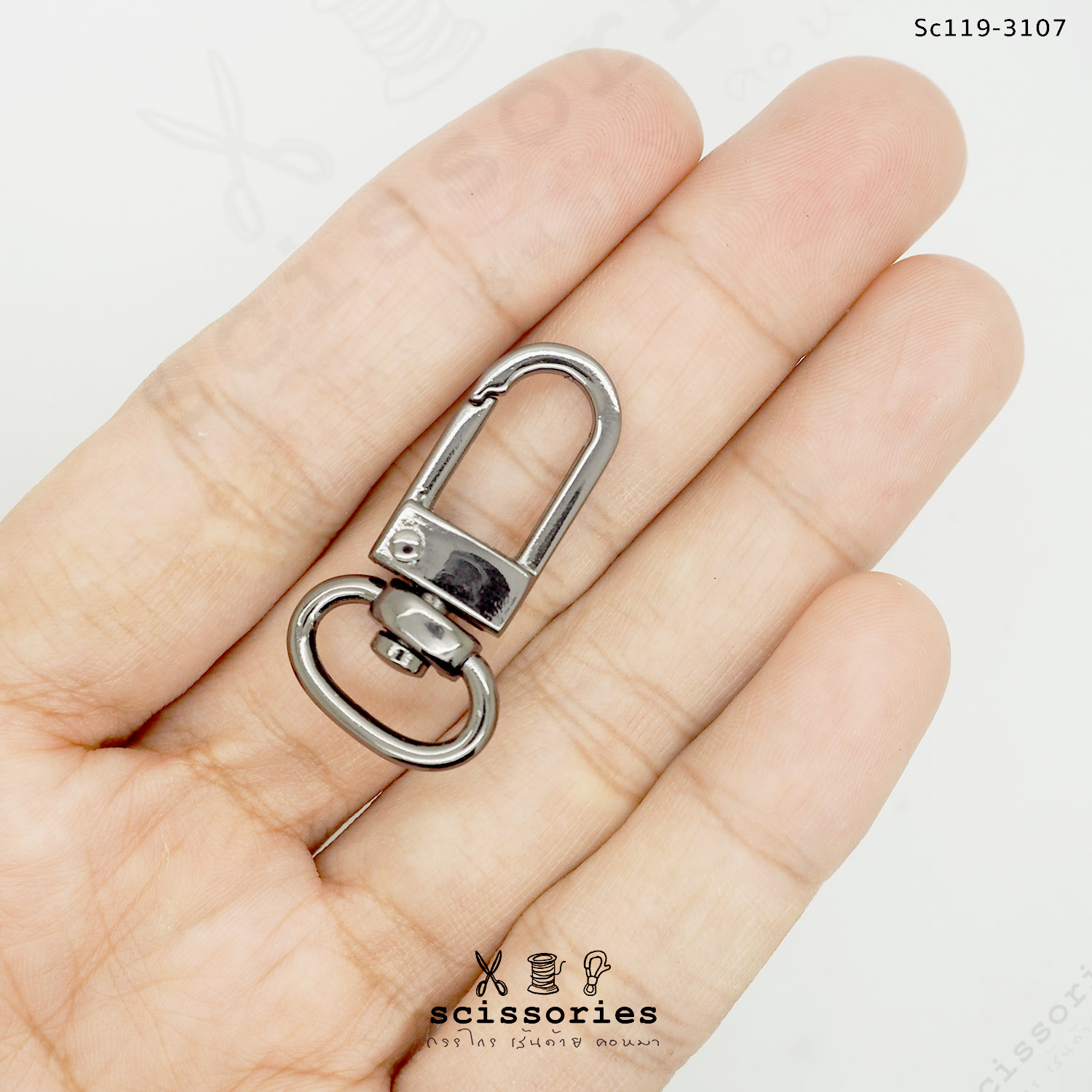 คอหมากรงนก 1 cm สีบอนด์ดำ/2 ตัว