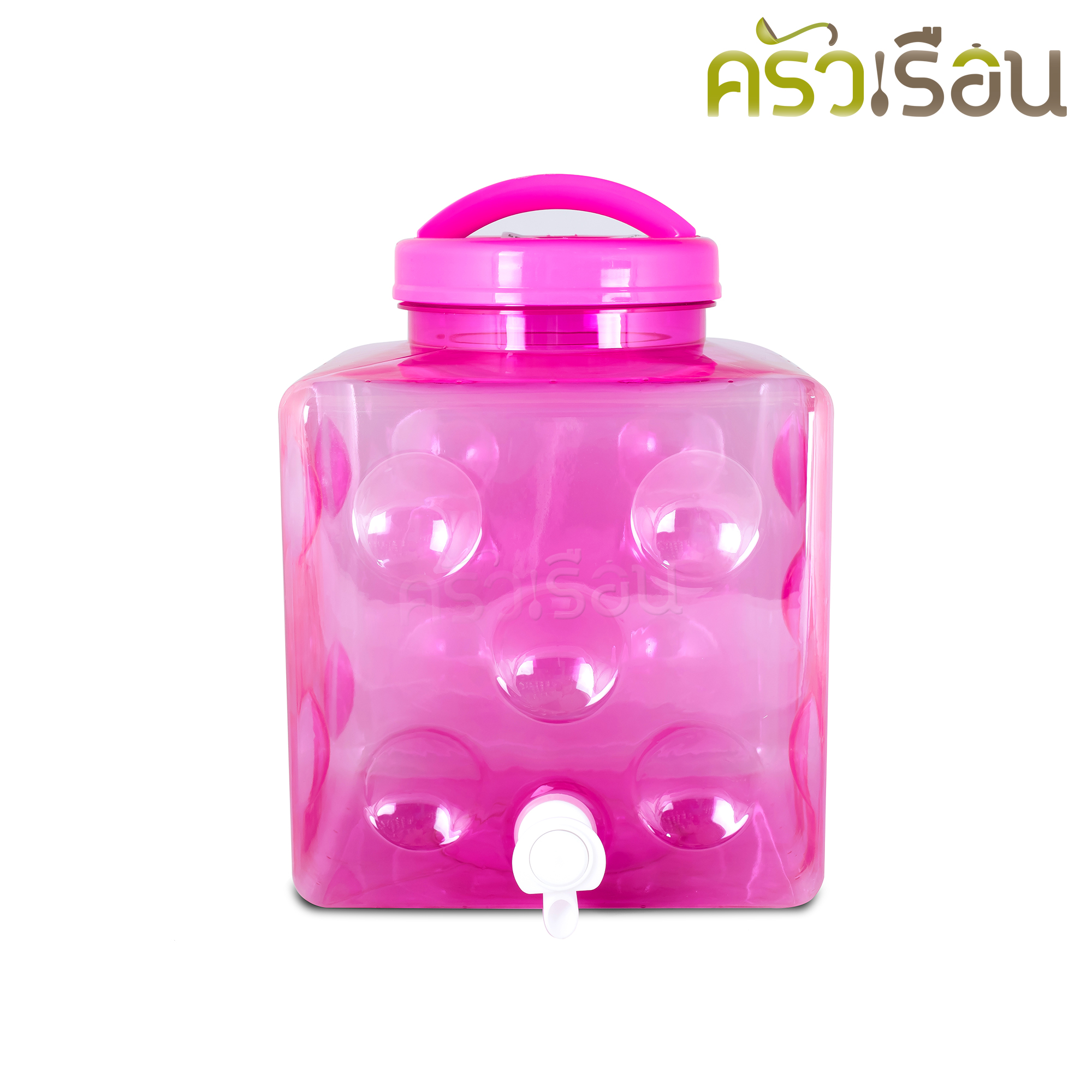 SRP ถังน้ำดื่ม พลาสติก PET ทรงเต๋า ชนิดใส 10 ลิตร เกรด A รุ่นมีก๊อก