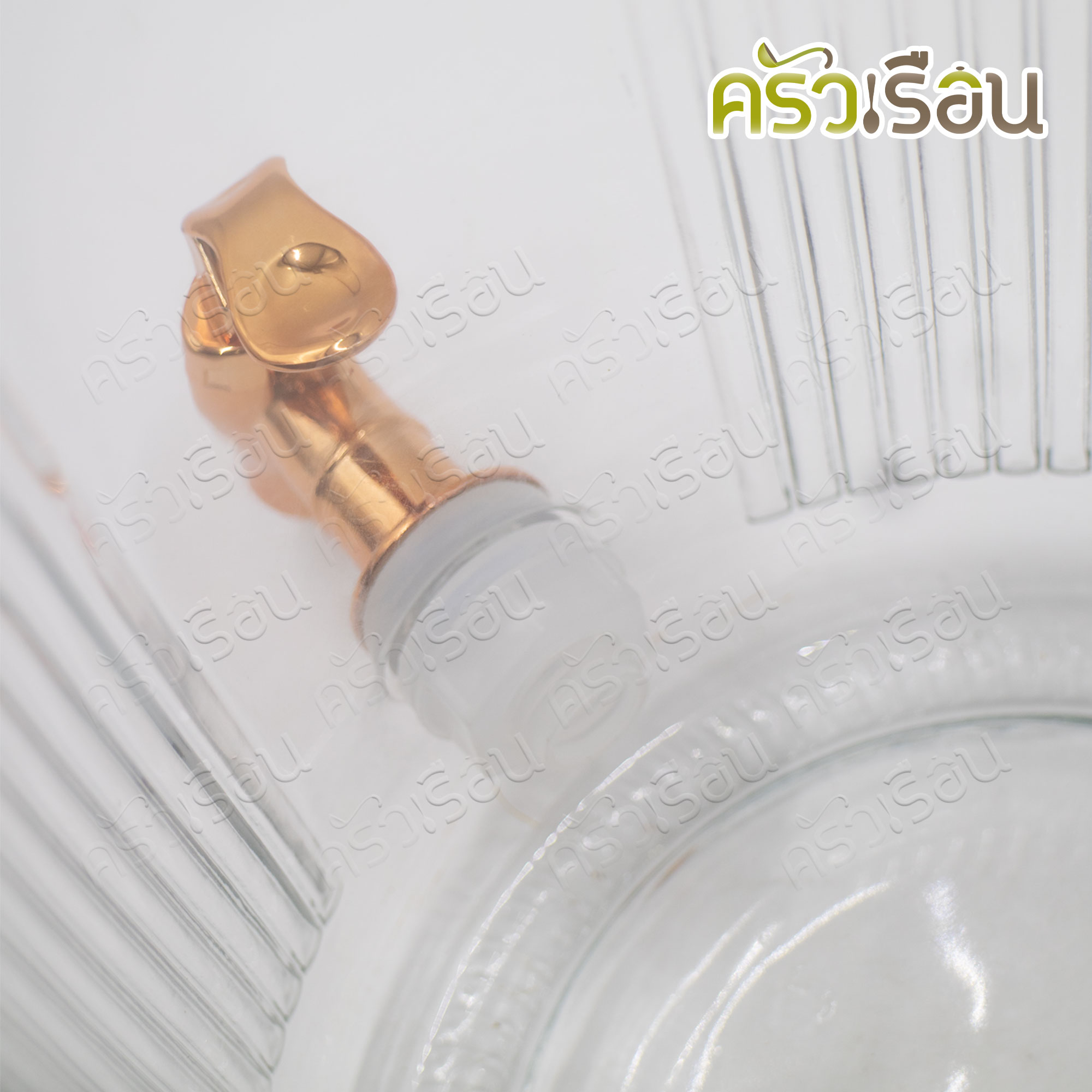 US โหลจ่ายน้ำผลไม้ 6 ลิตร โรสวู้ด พร้อมขาตั้ง HS-166 โหลแก้ว