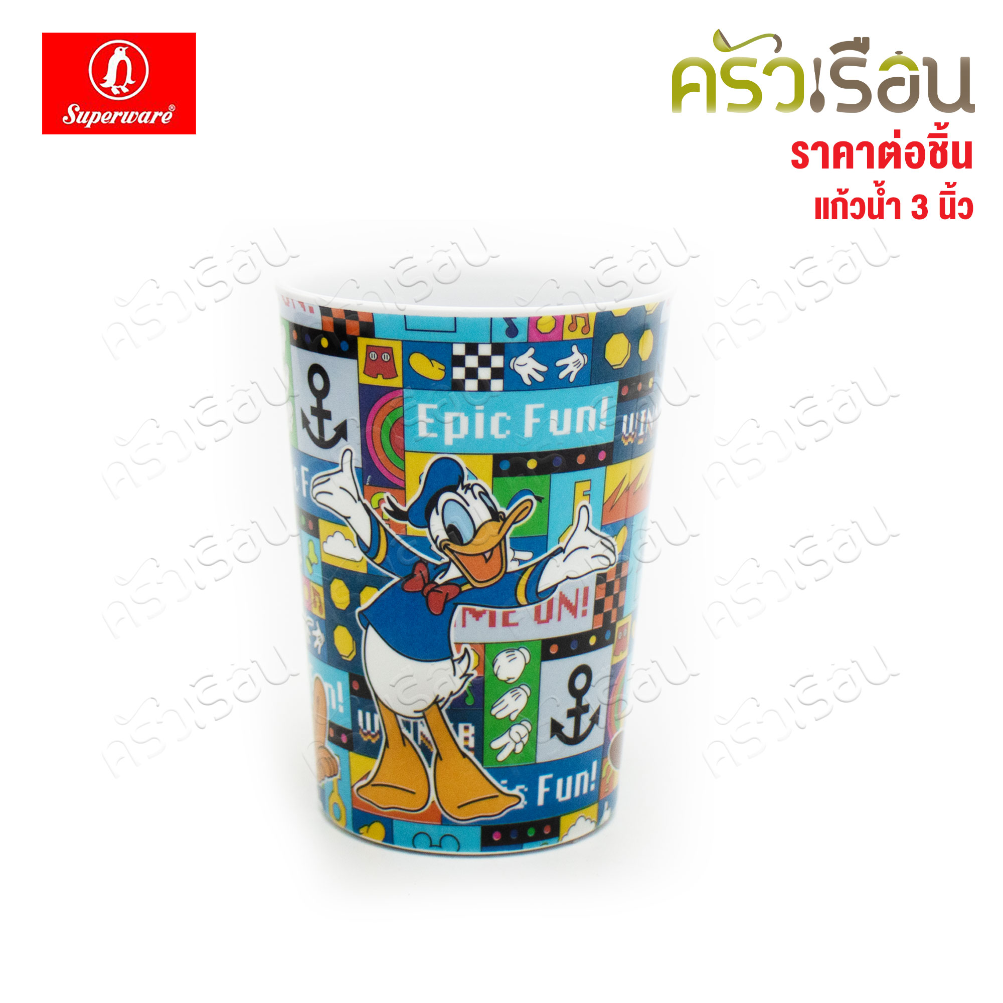 Superware ลาย Mickey Fun House มิ๊กกี้ ฟัน เฮาส์ [ ราคาต่อชิ้น ] จาน หรือ ชาม หรือ ช้อนส้อม หรือ แก้วน้ำ เมลามีน