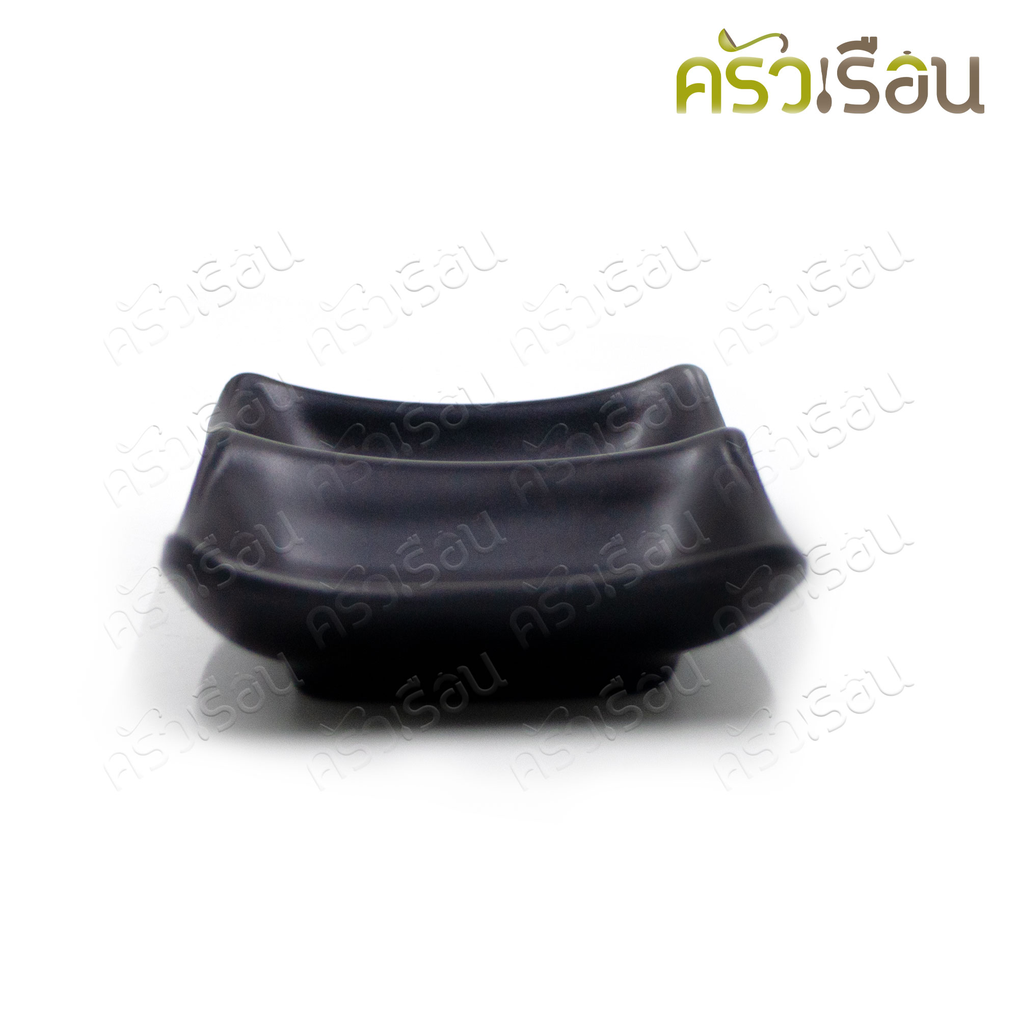 SUMO ถ้วยน้ำจิ้ม เมลามีน 2 ช่อง 5.5 นิ้ว สีดำ JD523-5.5 ถ้วยน้ำจิ้มคู่