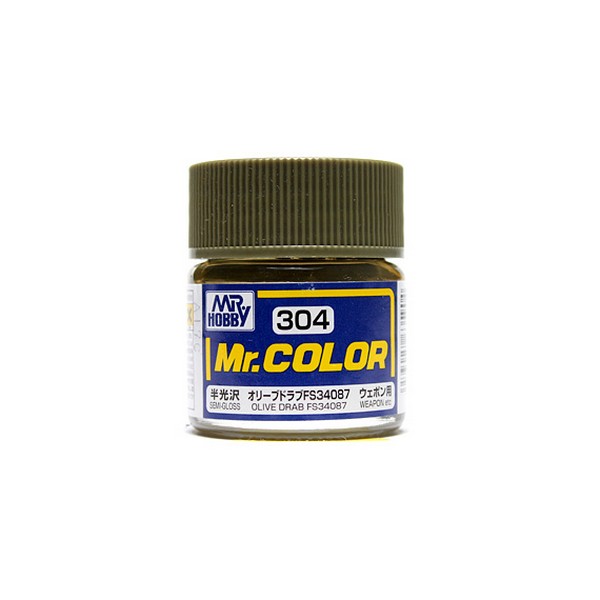 Mr.Color C304 Olive Drab FS34087 Semi-Gloss (10ml) Mr. Hobby 4973028635904