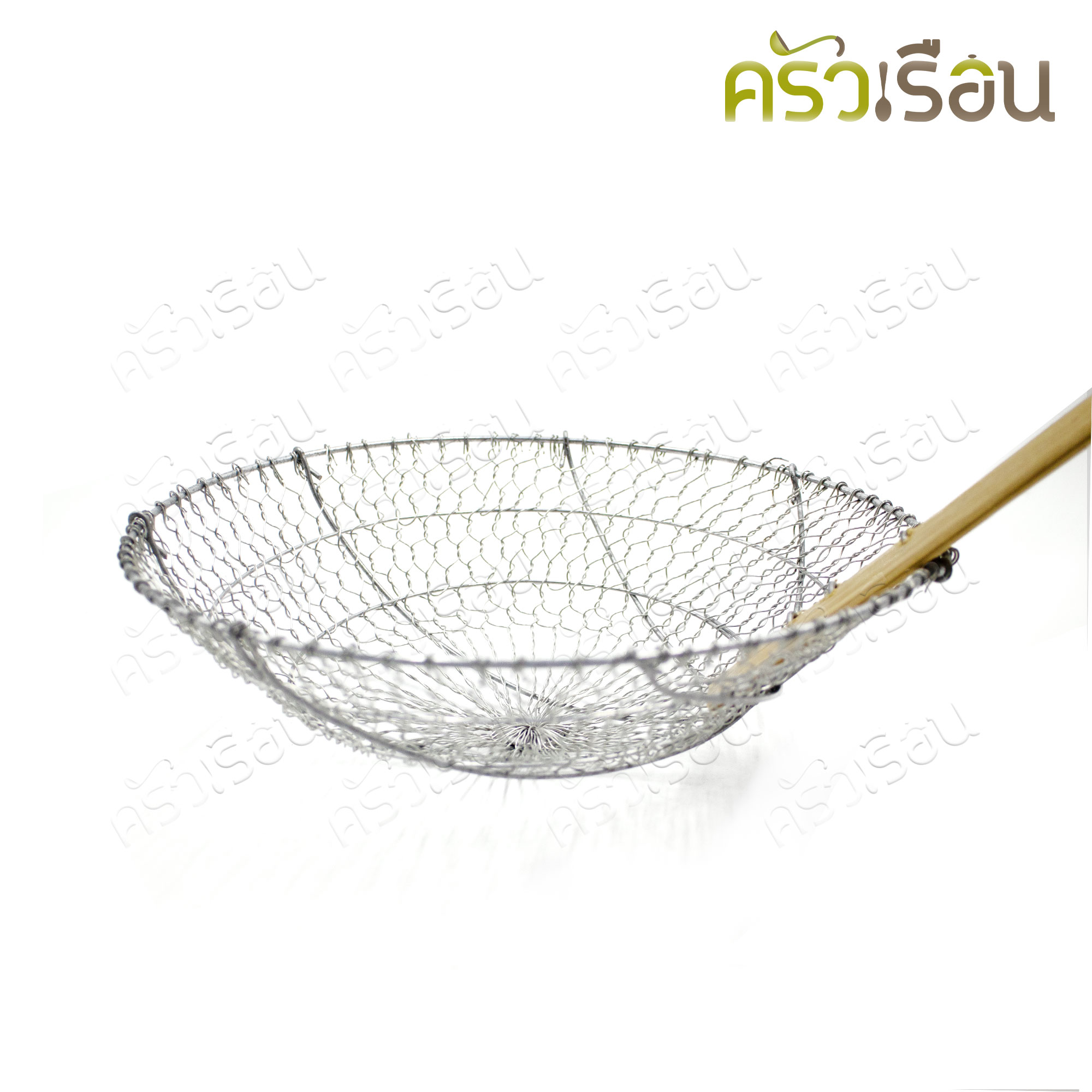 HORSE BRAND ตะแกรงทอด ลวดถี่ ด้ามไม้ Ø 9 นิ้ว