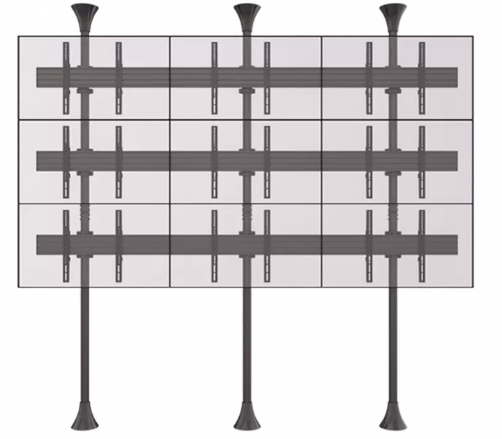 ขายึดวีดีโอวอลล์ 3x3 กับพื้นห้อง