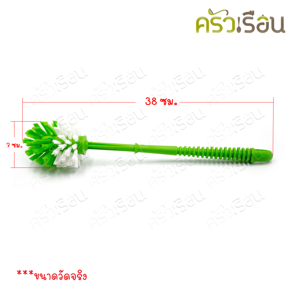 Toilet brush, round head, plastic handle, 38 cm. TB09