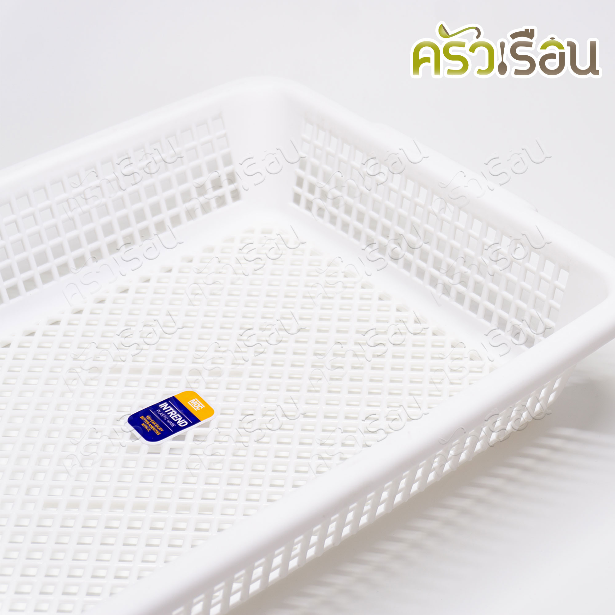 MOC ตะแกรงเหลี่ยม ใหญ่ พลาสติก AJ605 29.7 x 39.8 x 7.5 ซม. ตะแกรง ตะกร้าเหลี่ยม