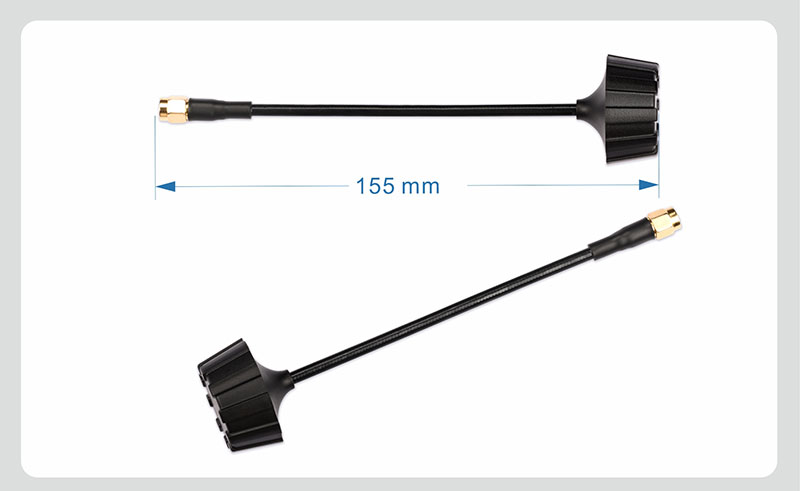 เสาอากาศรูปเห็ด 4.9G-6.2G พร้อมค่าขยาย 5dBi สำหรับการบินระยะไกล เสาอากาศส่งภาพที่แข็งแกร่ง อุปกรณ์โดรน Drone