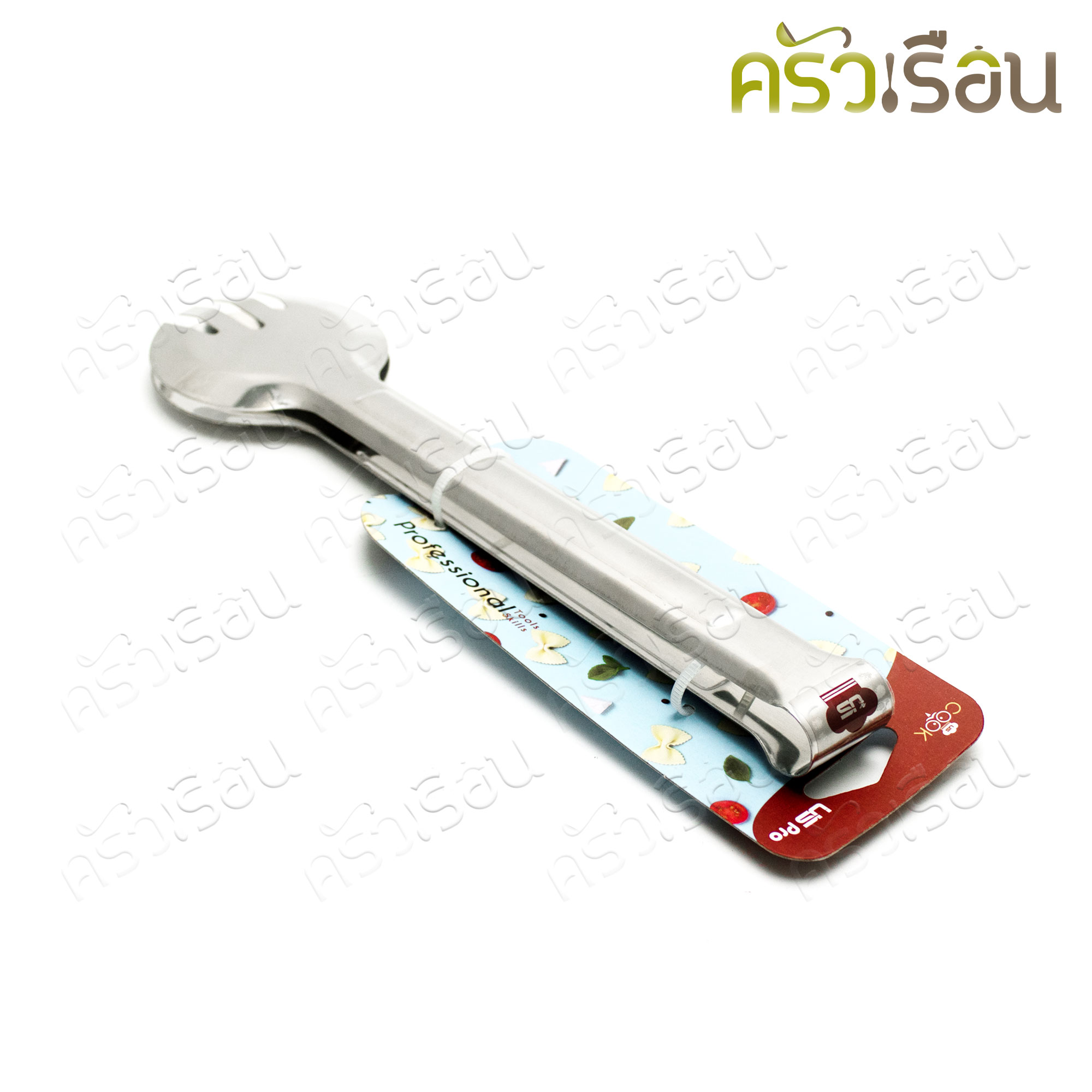 US ที่คีบอาหารหัวกลม ปลายช้อน-ส้อม 9 นิ้ว TT-09