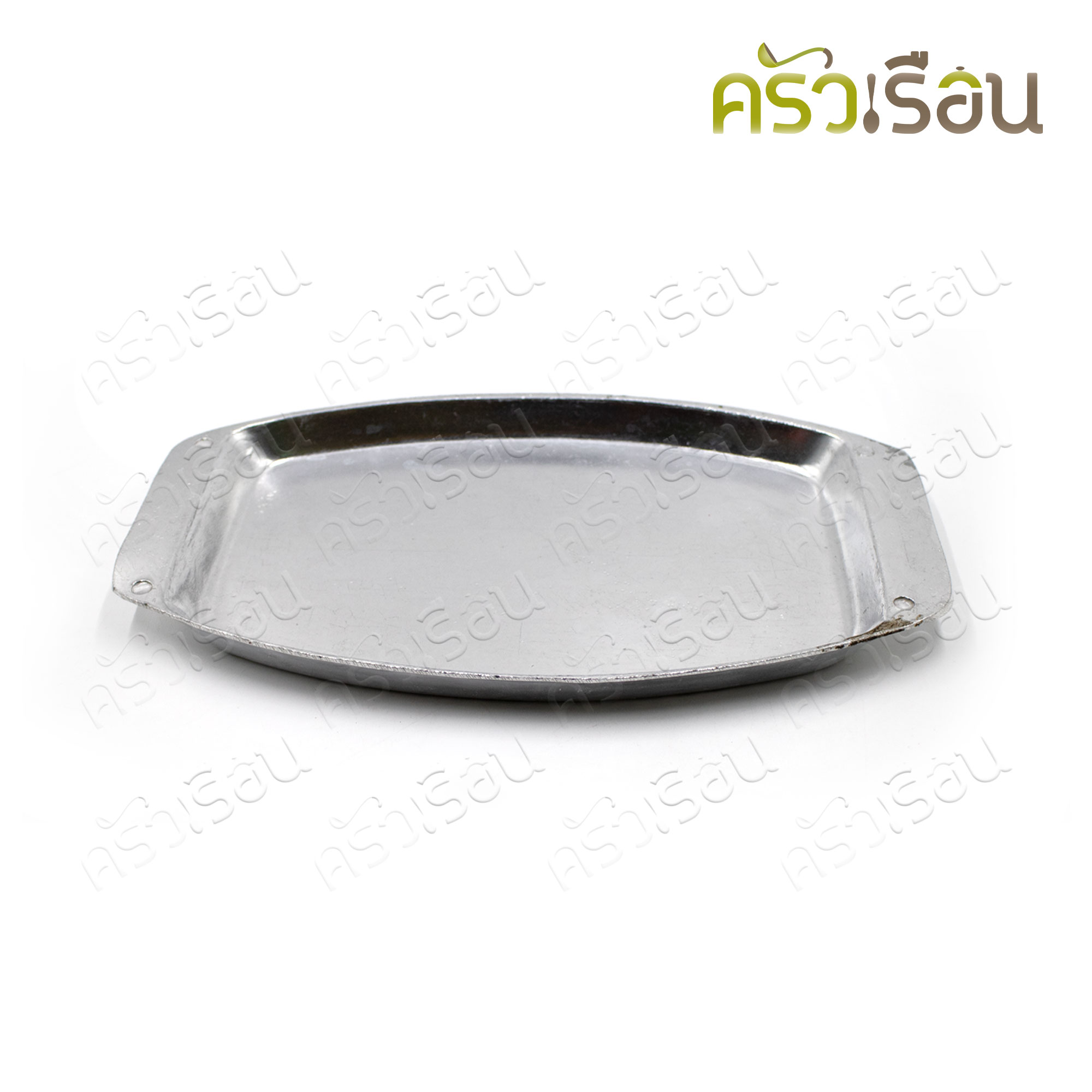 SUPER ALUMINUM จานสเต็ก อลูมิเนียม พร้อมไม้รอง 14.5 x 21 ซม. No.215 ตราถุงเงิน