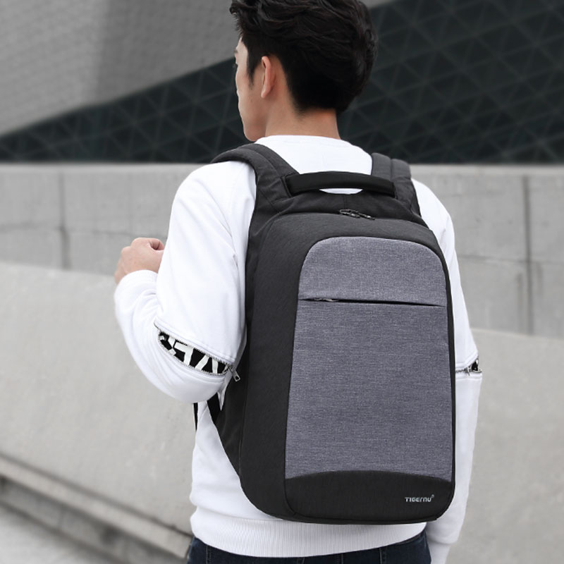 กระเป๋าโน๊ตบุ๊ค กระเป๋าเป้ TIGERNU รุ่น STEEL T-B3335 สีเทา