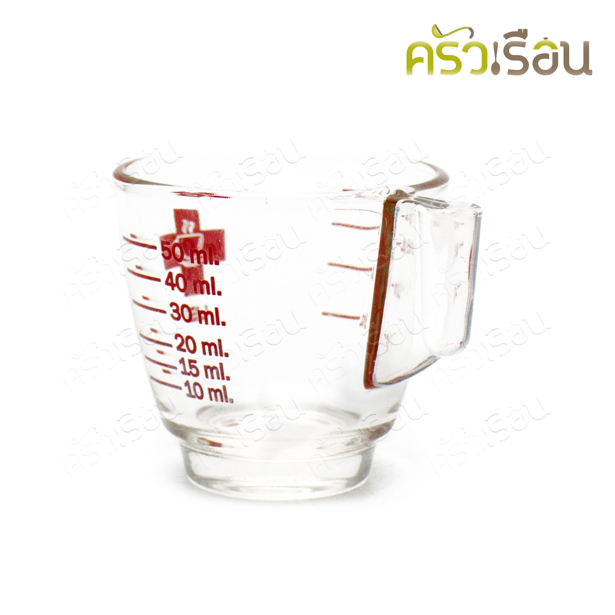 US แก้วตวง แก้วหู ใบเล็ก พิมพ์สเกล ขนาด 50 ml 5.5 x 5.6 ซม. mc-102