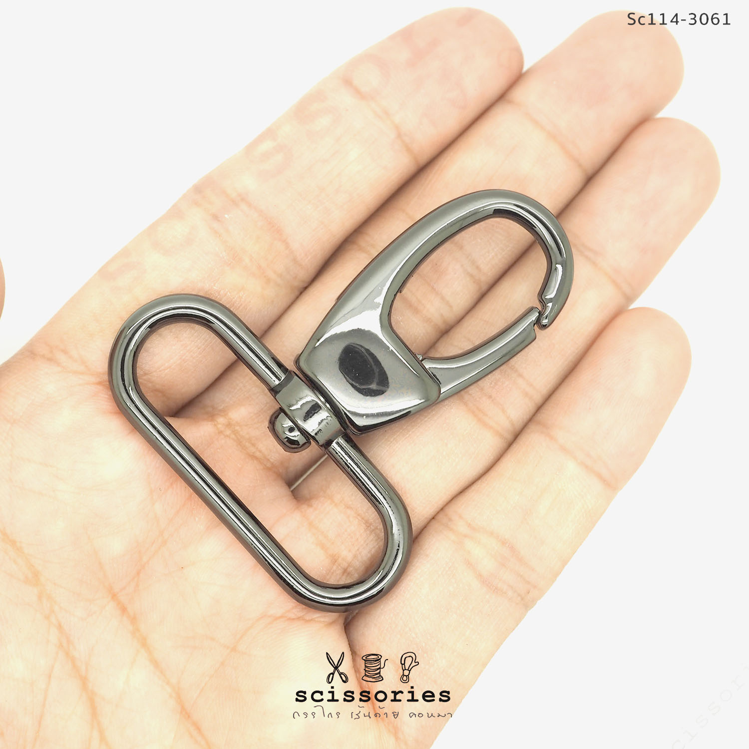 คอหมาเกี่ยว 1.2 นิ้ว สีบอนด์ดำ 2ตัว เกรด A