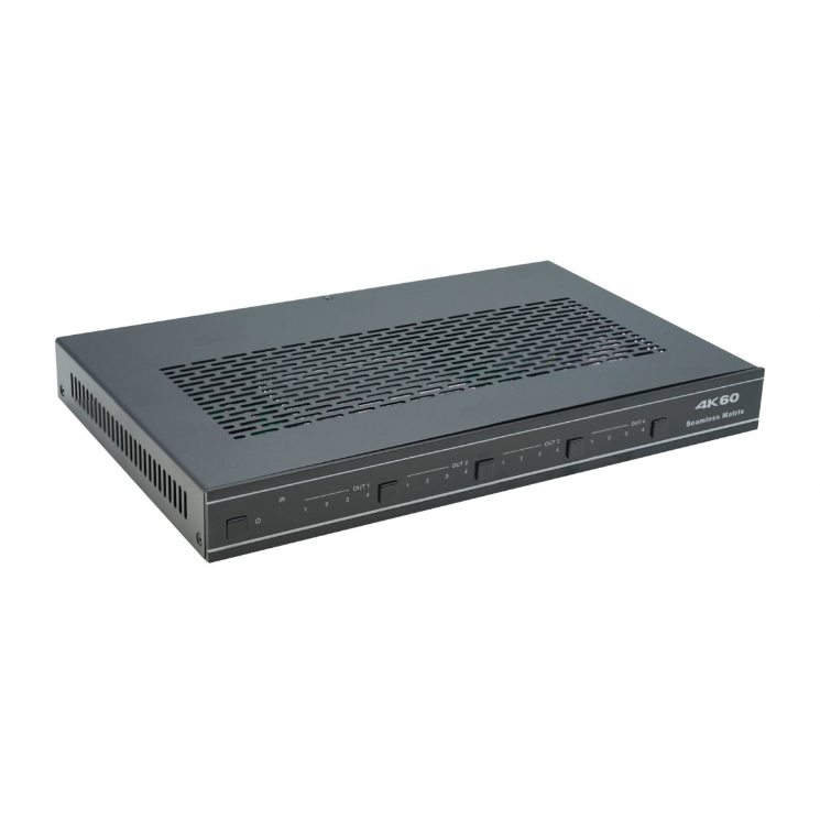 4K60 4 IN 4 OUT SEAMLESS MATRIX SWITCH & VIDEO WALL WITH FLIP FUNCTION