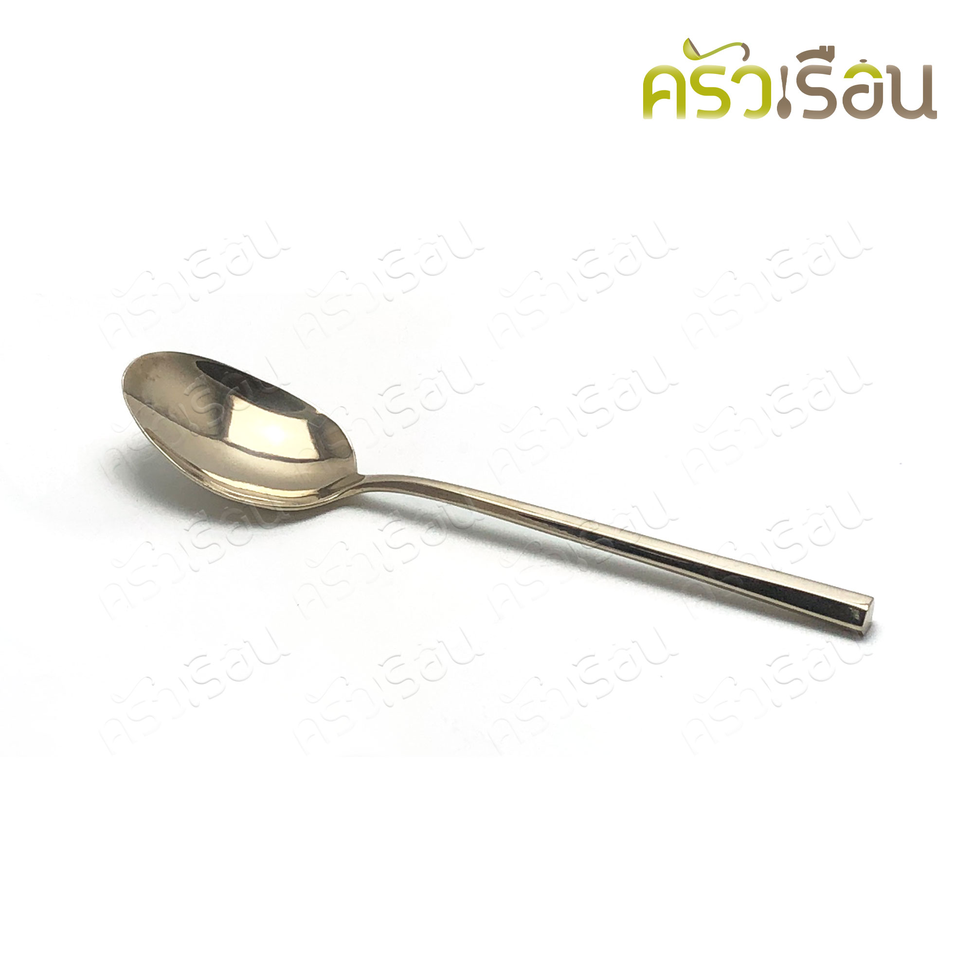 BRASS ช้อนส้อม ทองเหลืองแท้ ด้ามหกเหลี่ยม ยาว 20 ซม. ราคาต่อคู่