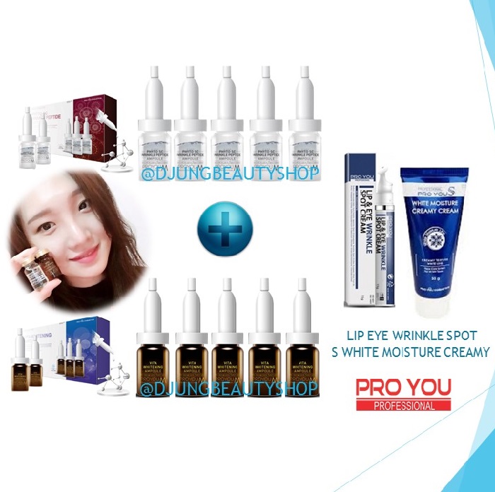 PROYOU M VITA WHITENING+M PHYTO SC WRINKLE PEDTIDE AMPOULE LIP EYE WRINKLE SPOT & S WHITE MOISTURE CREAMY CREAM
