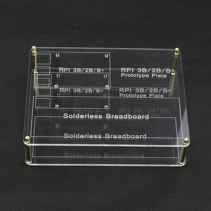 2 Set Raspberry Pi Acrylic Experiment Plate + Breadboard Board + Jumper Wire Cable for Raspberry Pi 2/3
