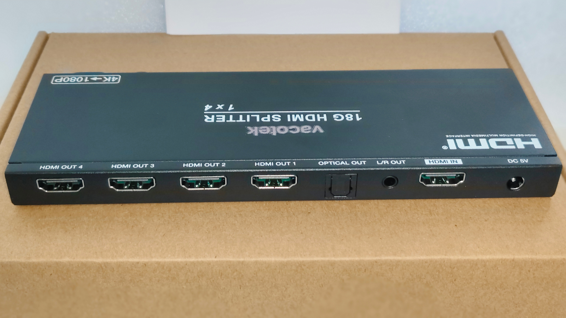 VACOTEK H-SP14SA 1x4 HDMI Splitter 18Gbps Scaler Audio Extract