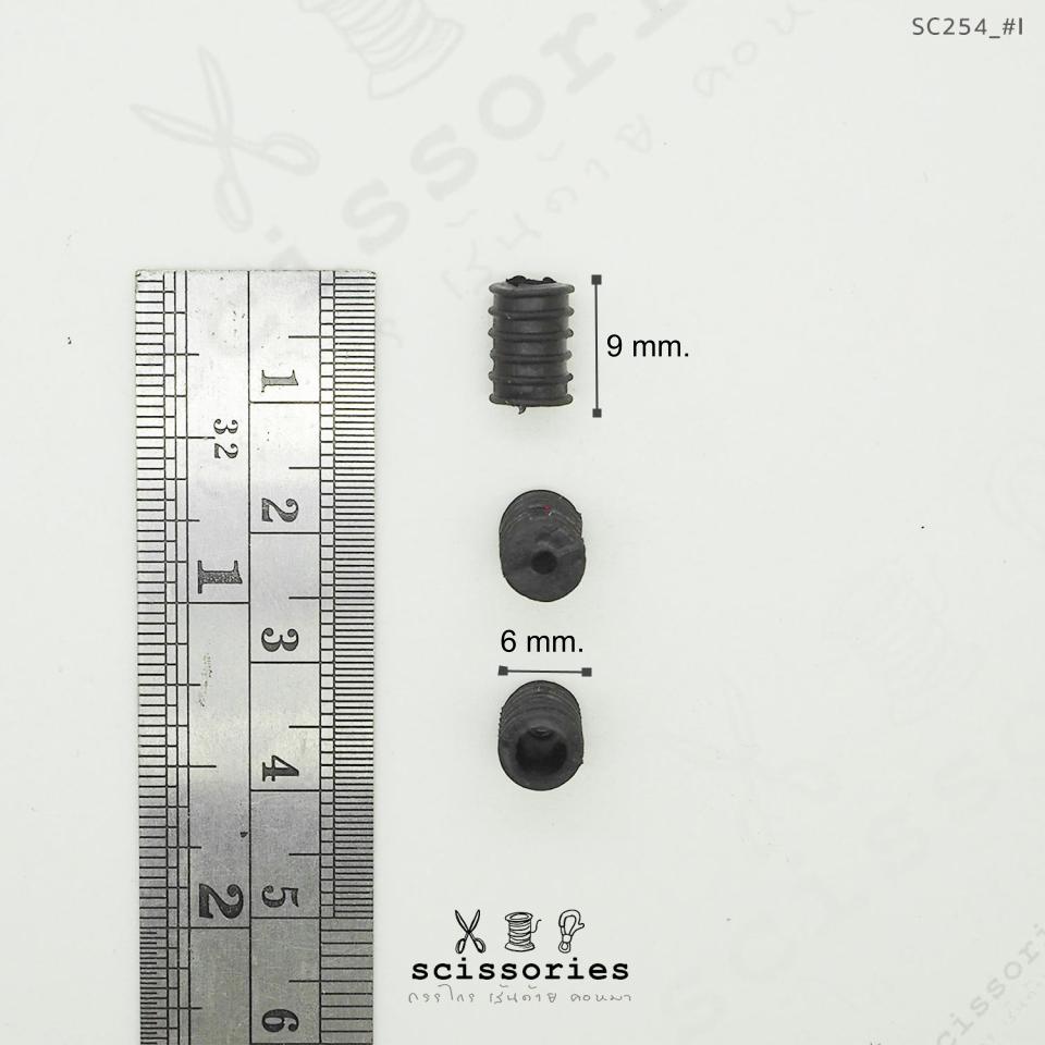 ตัวปรับสายคล้องแมส ซิลิโคนหยุดสาย สีดำ 10 ตัว