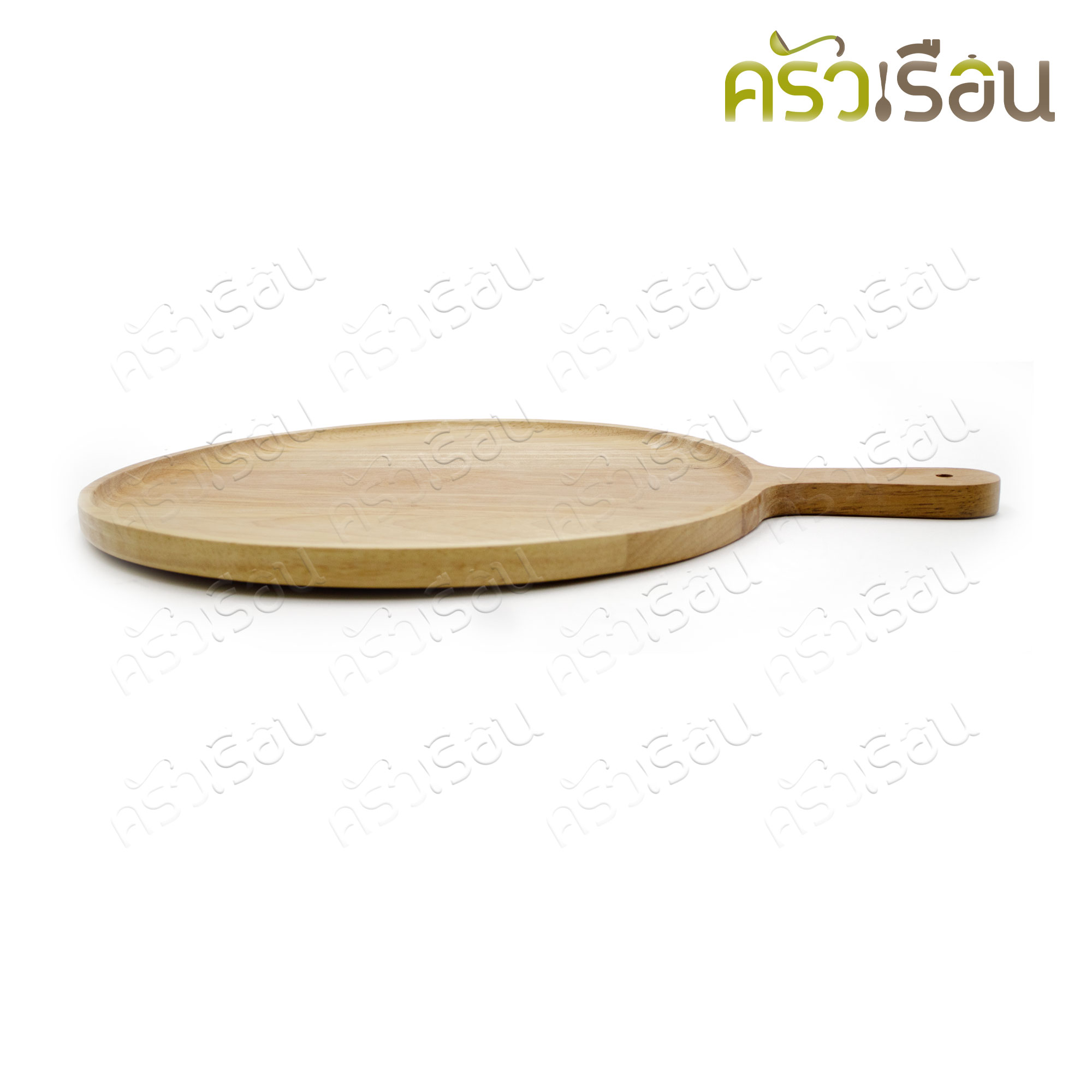 Double Arrow Wooden Pizza tray with handle 12 inches 6-5212 Round wooden tray with handle, pizza plate