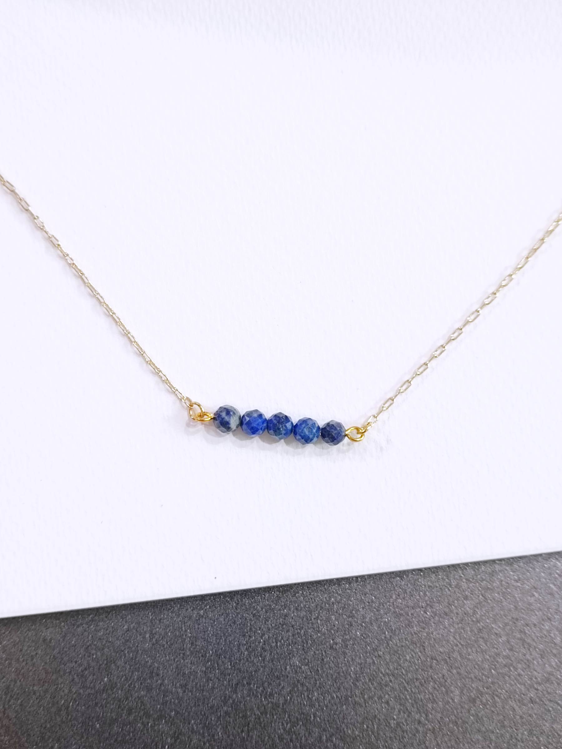 สร้อยคอ "Lak Lak " หินแท้ Lapis Lazuli Necklace (ดึงดูดโชคลาภ ปกป้อง คุ้มครอง)
